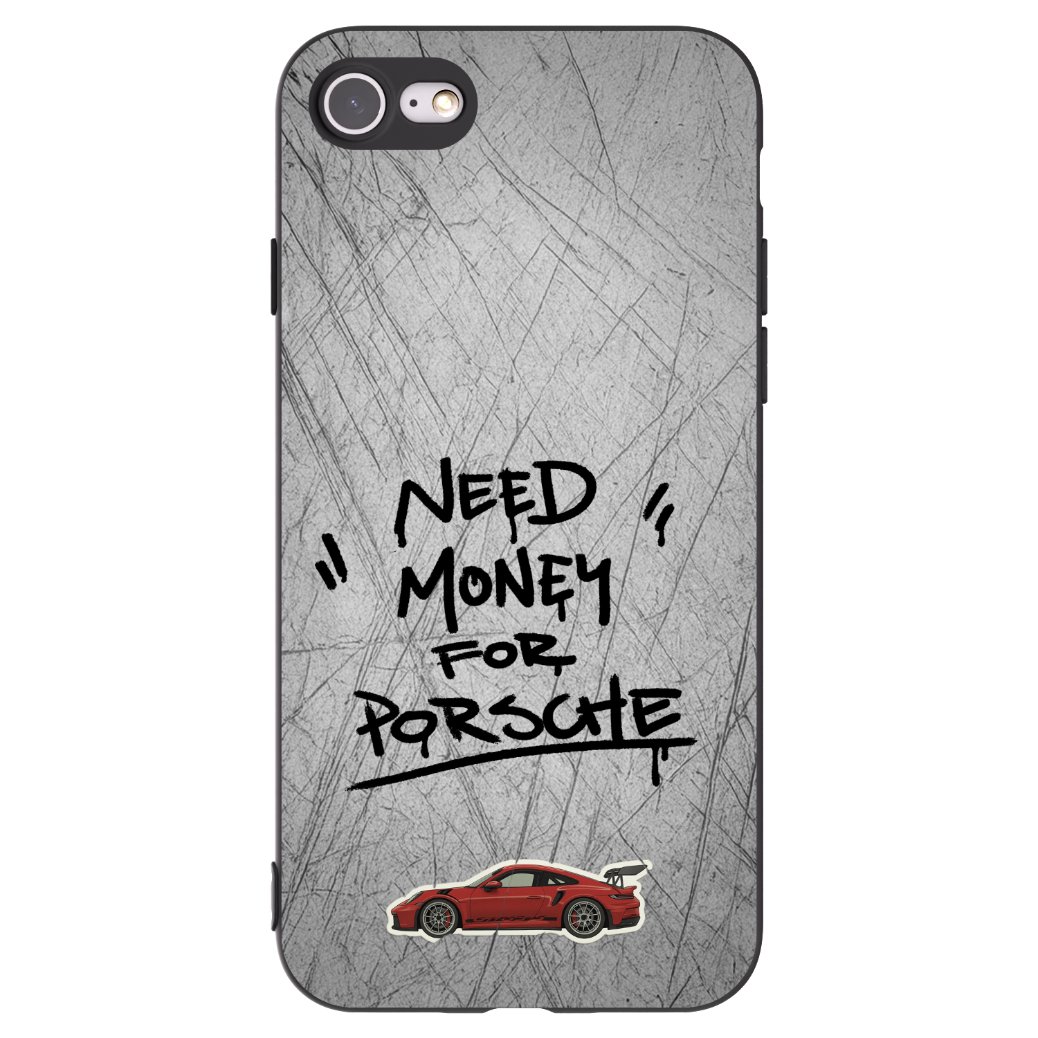 Picasee silikonowe czarne etui na Apple iPhone 8 - Grey Drift