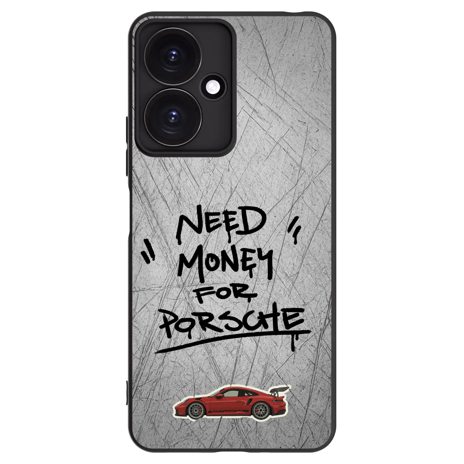 Picasee silikonowe czarne etui na Xiaomi Redmi 13C 5G - Grey Drift