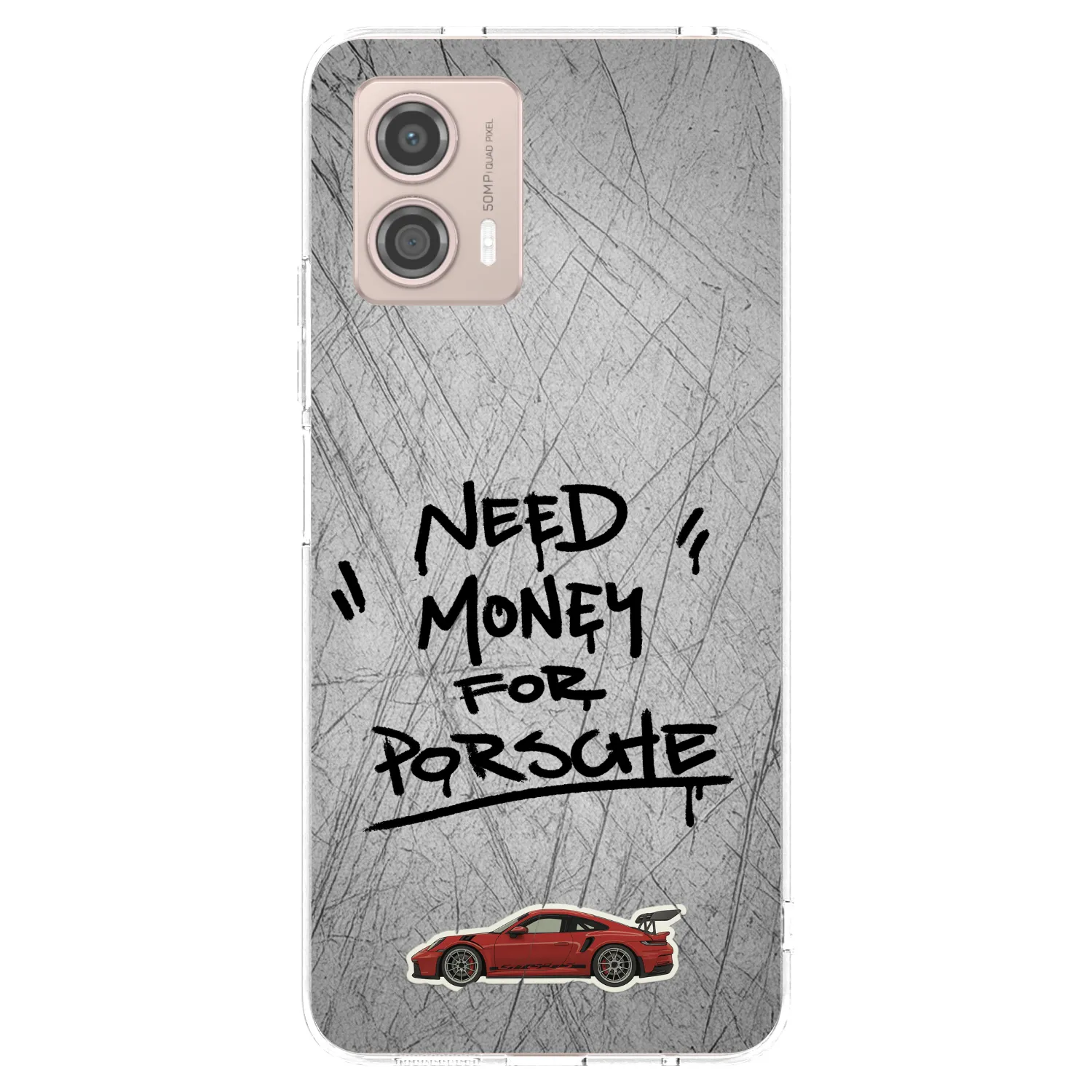 Picasee silikonowe przeźroczyste etui na Motorola Moto G53 5G - Grey Drift