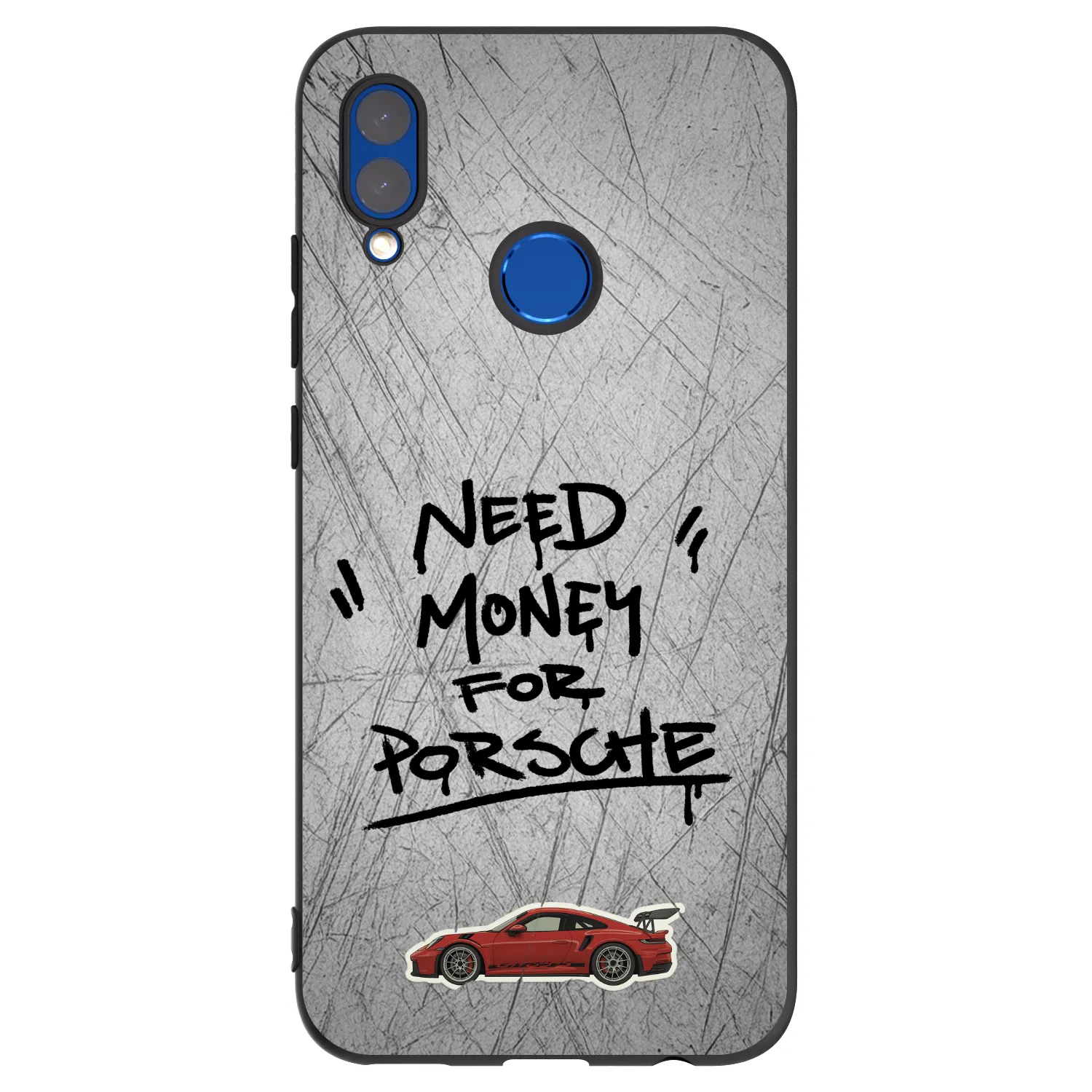 Picasee silikonowe czarne etui na Honor 10 Lite - Grey Drift