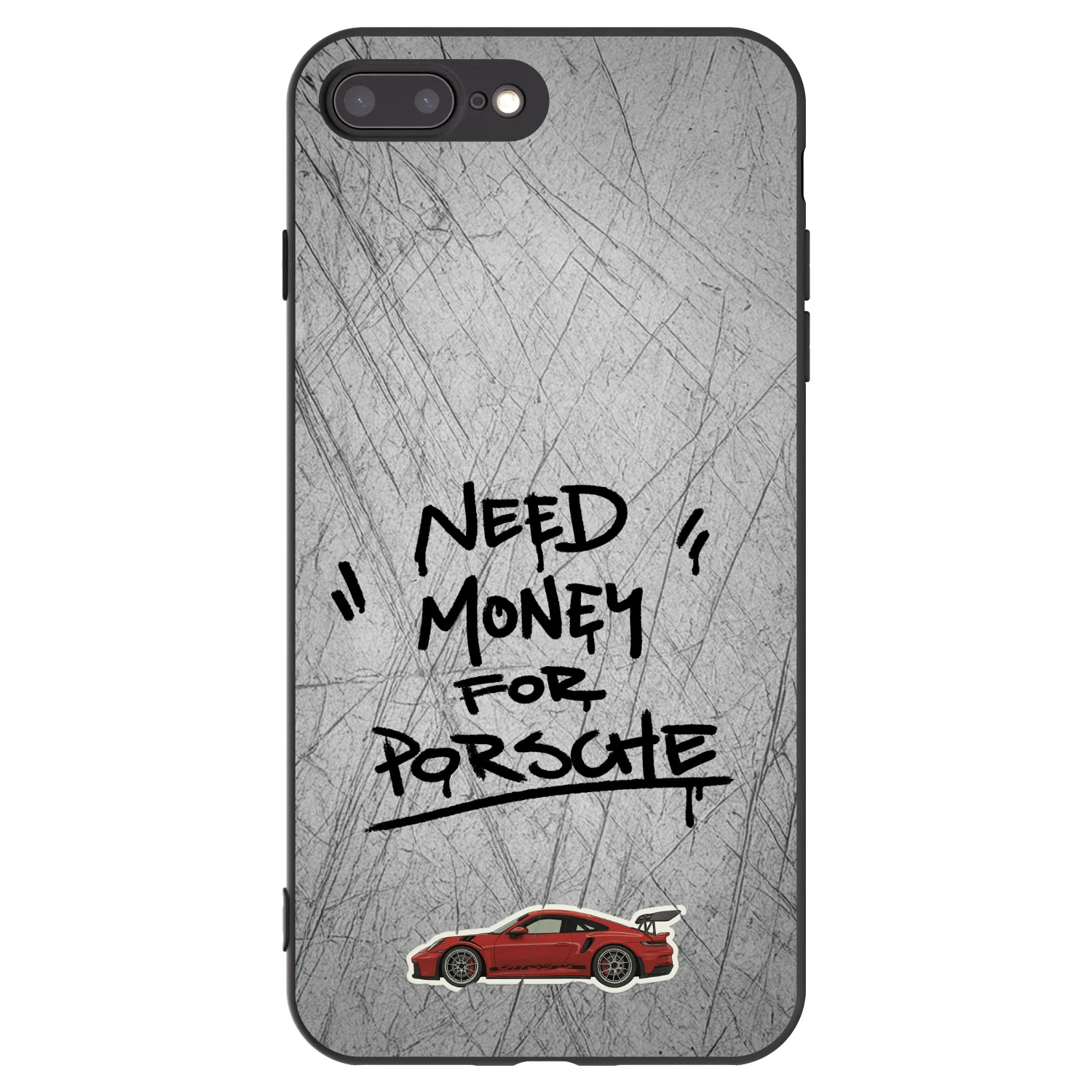 Picasee silikonowe czarne etui na Apple iPhone 8 Plus - Grey Drift