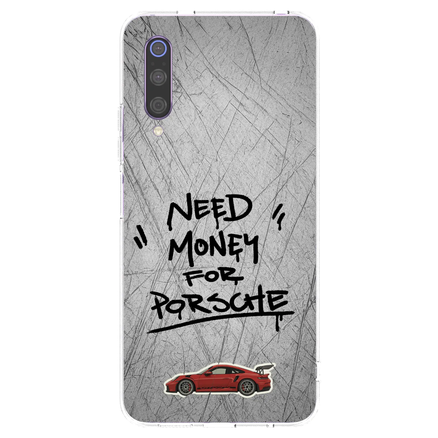 Picasee silikonowe przeźroczyste etui na Xiaomi Mi 9 - Grey Drift