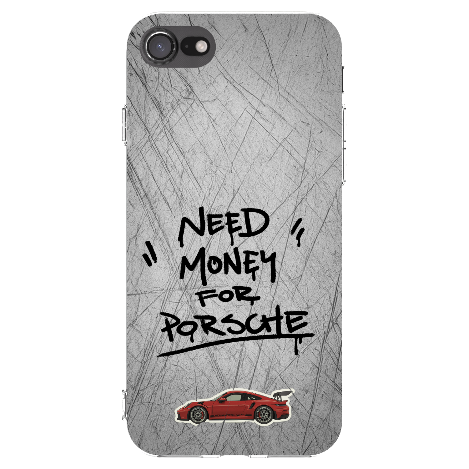 Picasee silikonowe przeźroczyste etui na Apple iPhone 7 - Grey Drift