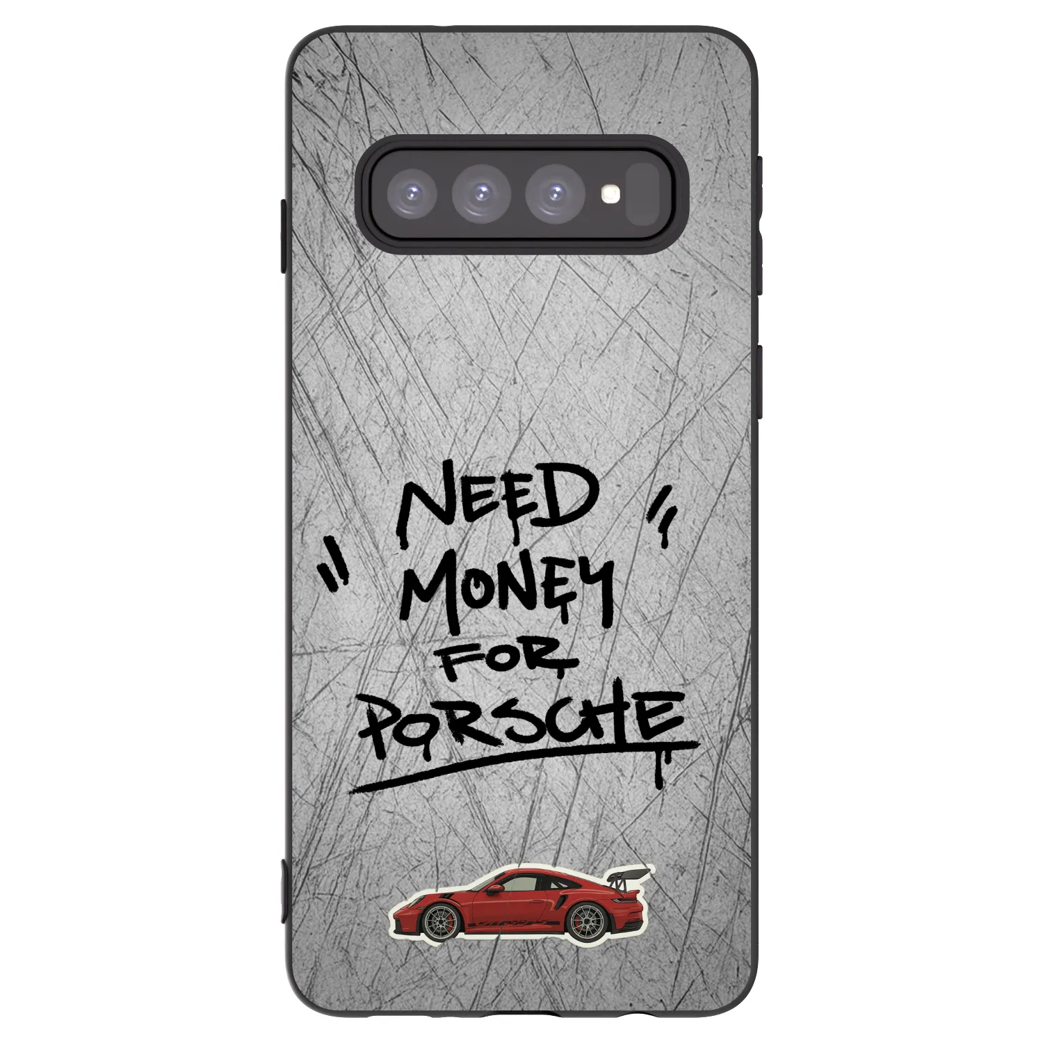 Picasee silikonowe czarne etui na Samsung Galaxy S10 G973 - Grey Drift