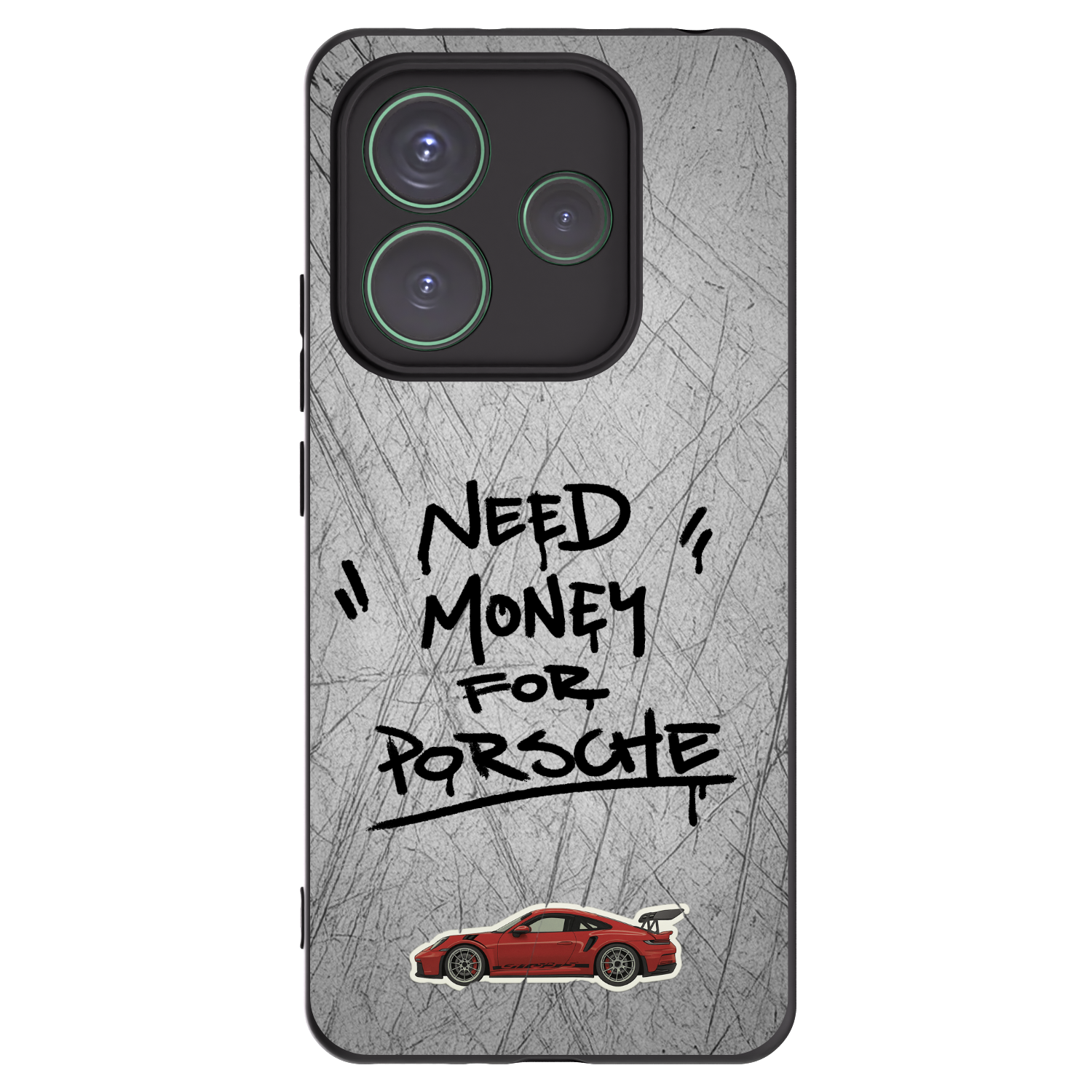 Picasee silikonowe czarne etui na Xiaomi Redmi Note 14 5G - Grey Drift