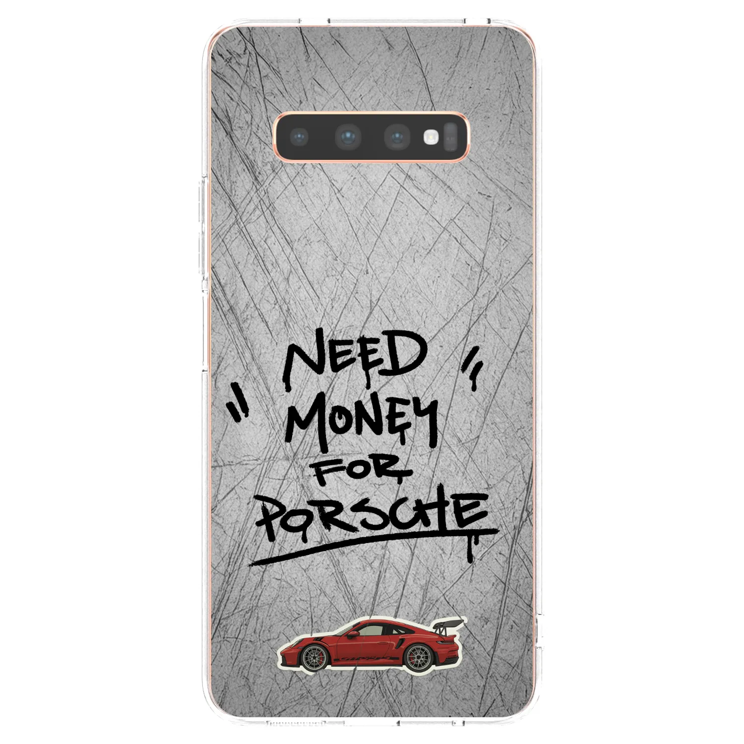 Picasee silikonowe przeźroczyste etui na Samsung Galaxy S10 Plus G975 - Grey Drift