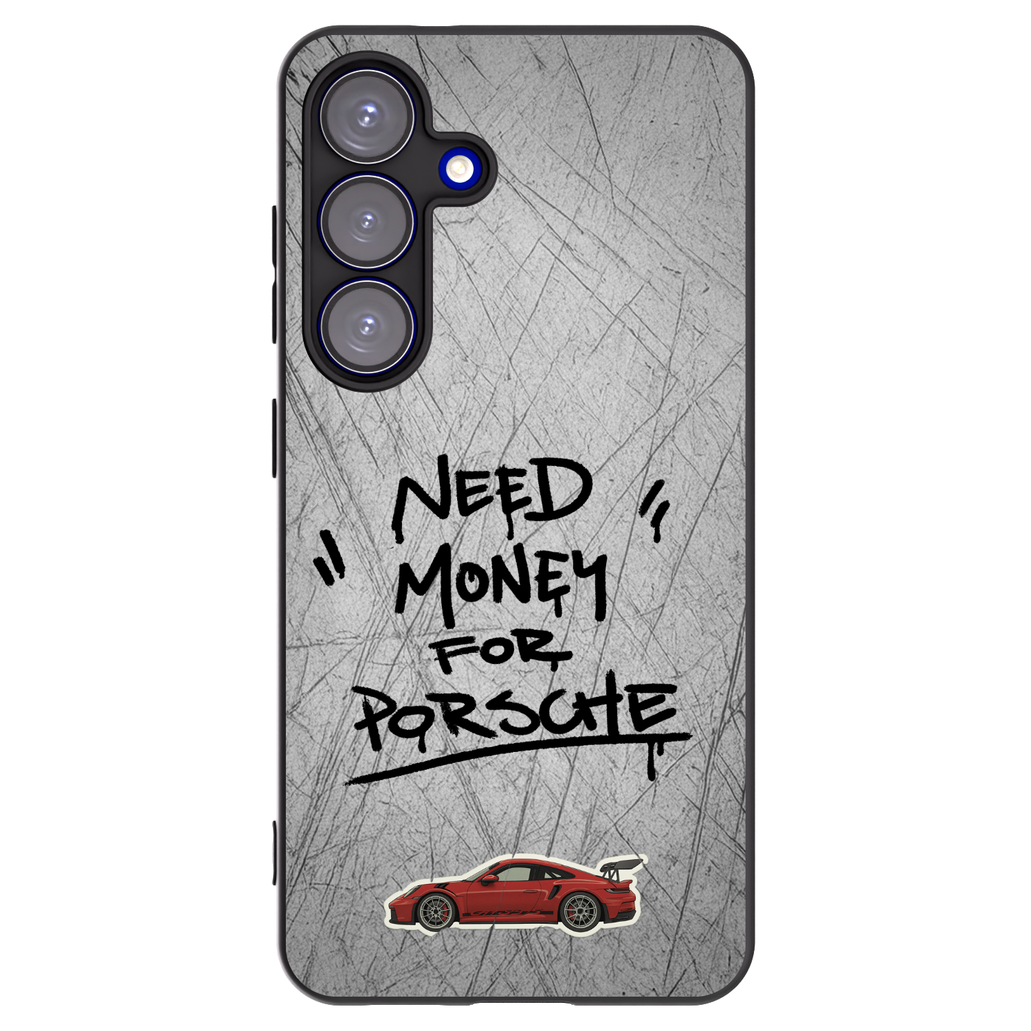 Picasee silikonowe czarne etui na Samsung Galaxy S25 5G - Grey Drift