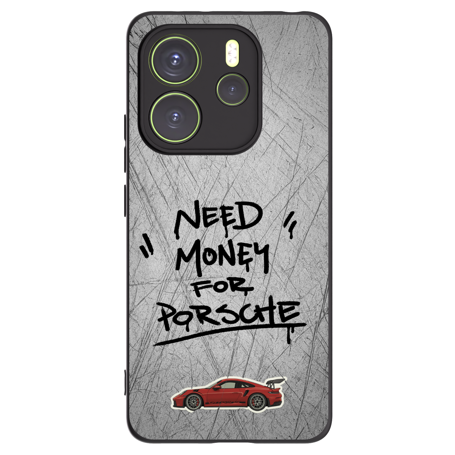 Picasee silikonowe czarne etui na Xiaomi Redmi Note 14 4G - Grey Drift