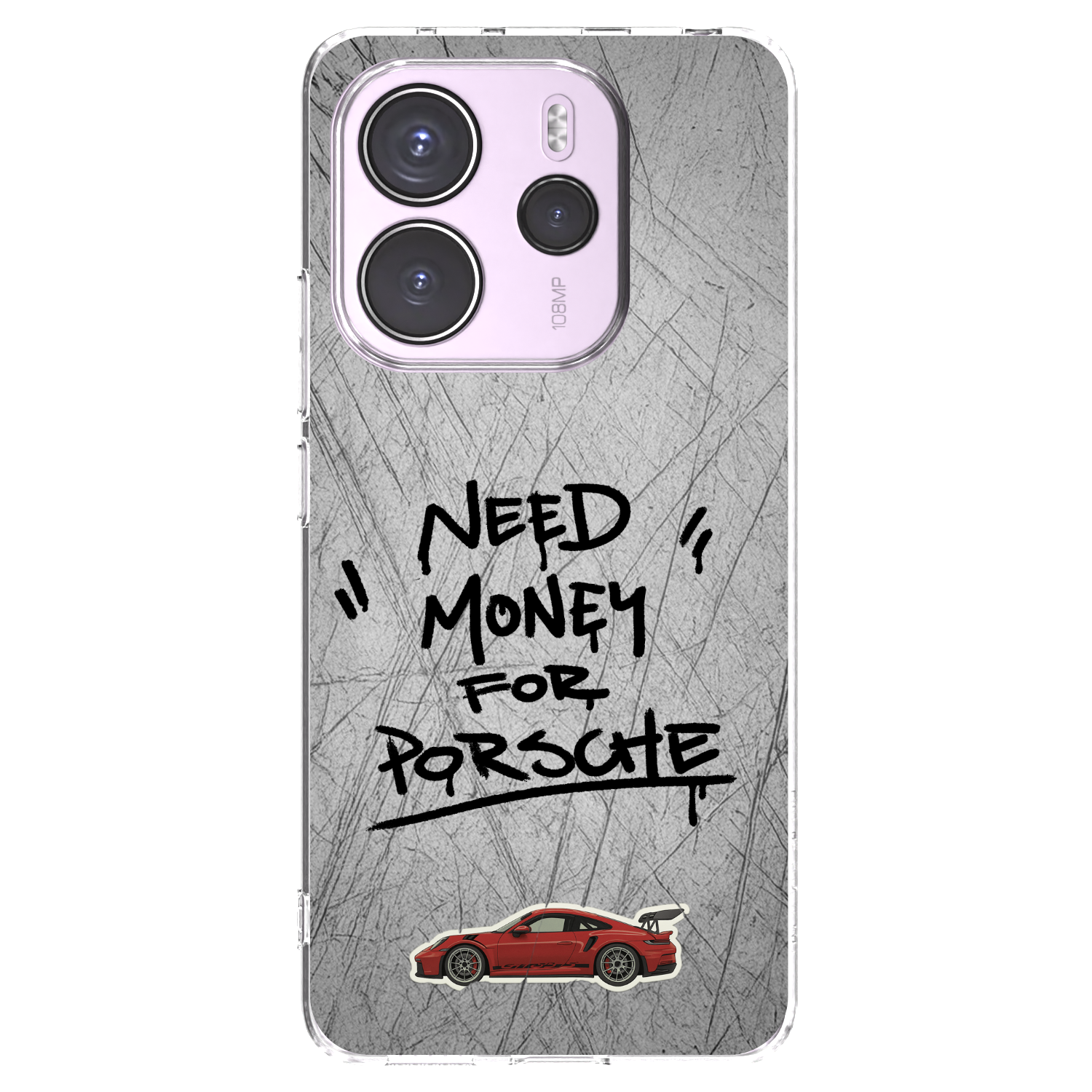 Picasee silikonowe przeźroczyste etui na Xiaomi Redmi Note 14 4G - Grey Drift