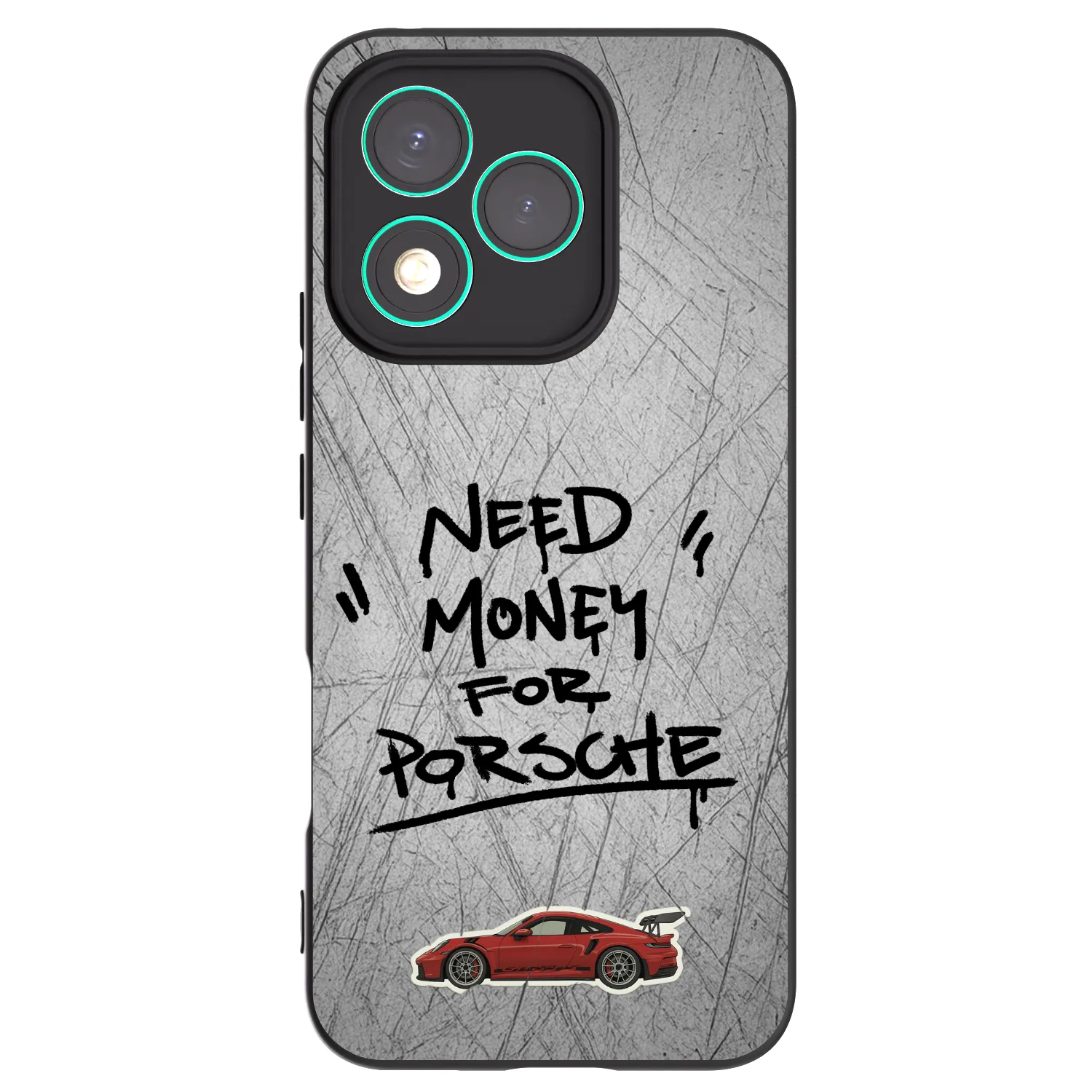 Picasee silikonowe czarne etui na Honor 400 Lite 5G - Grey Drift