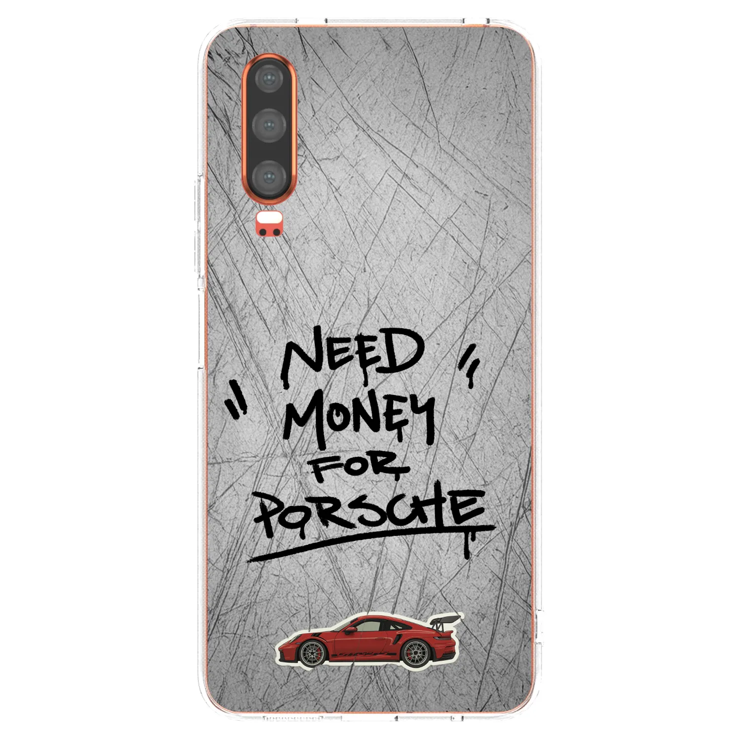 Picasee silikonowe przeźroczyste etui na Huawei P30 - Grey Drift