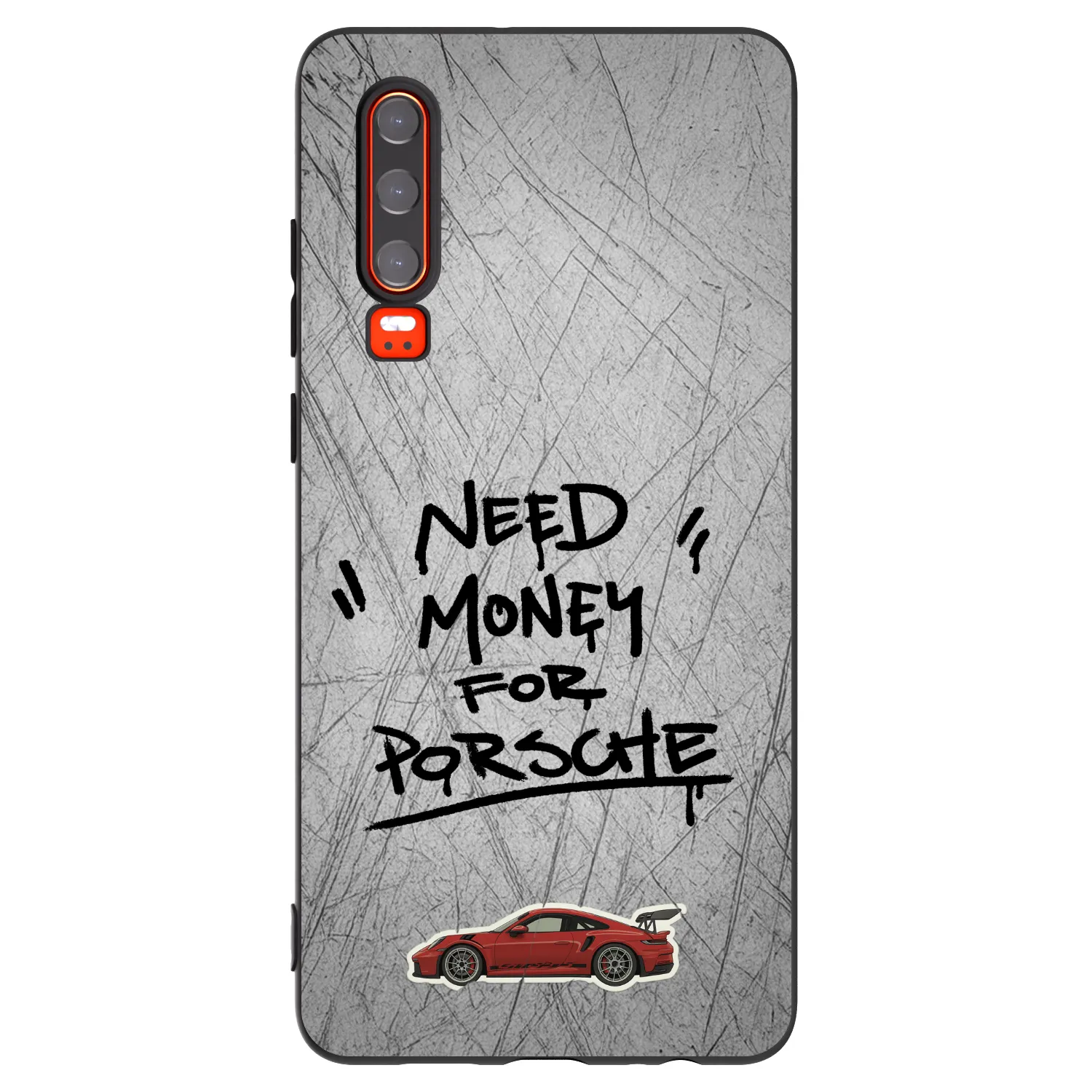 Picasee silikonowe czarne etui na Huawei P30 - Grey Drift