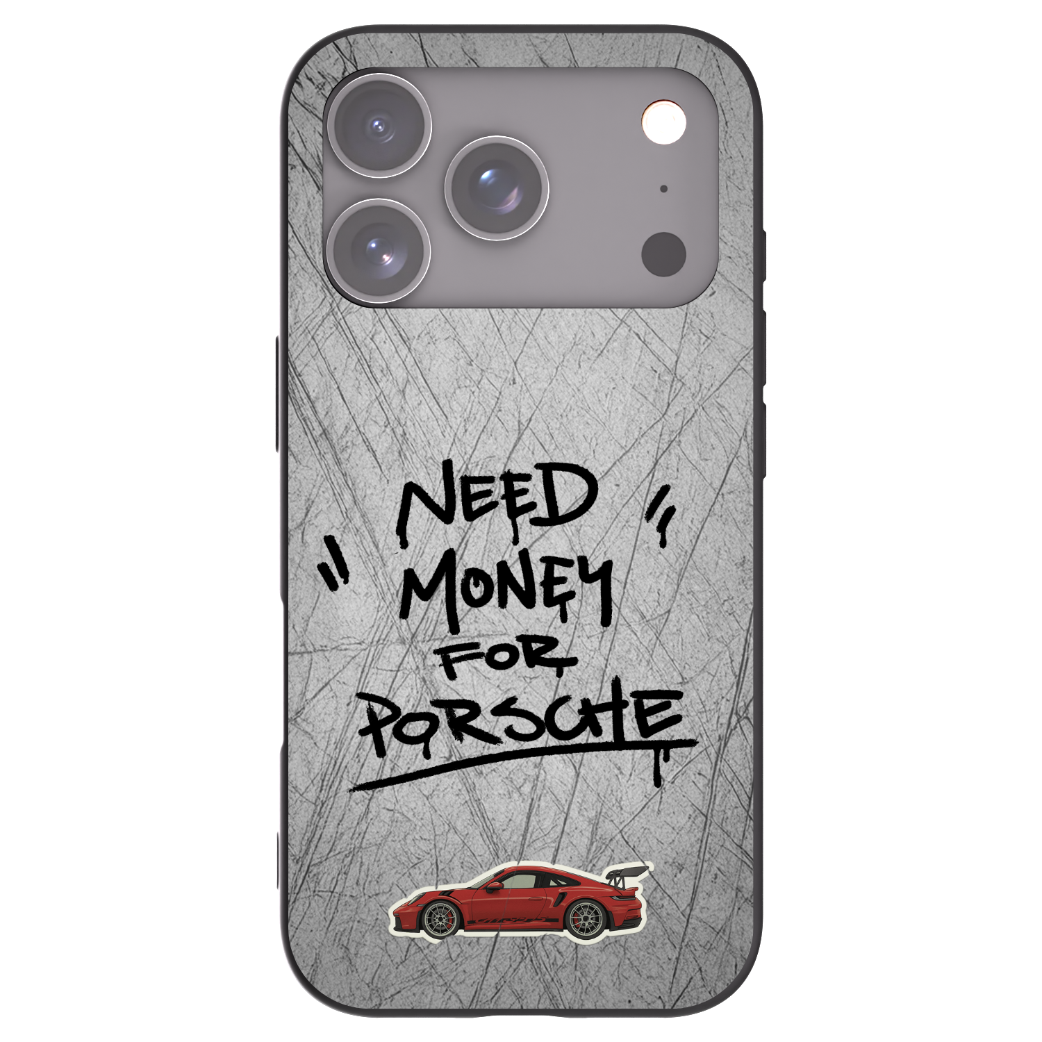 Picasee silikonowe czarne etui na Apple iPhone 17 Pro - Grey Drift