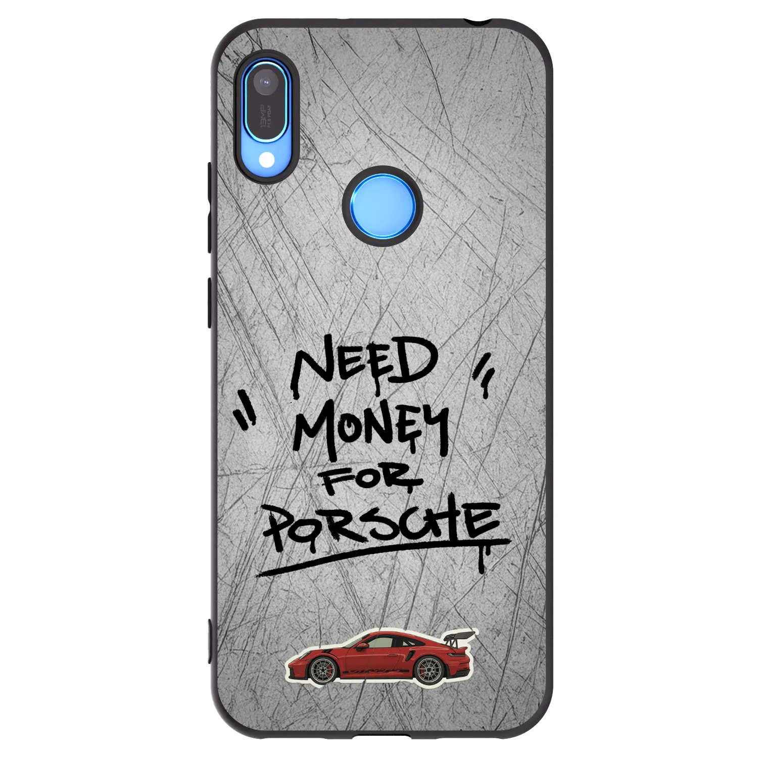 Picasee silikonowe czarne etui na Huawei Y6 2019 - Grey Drift