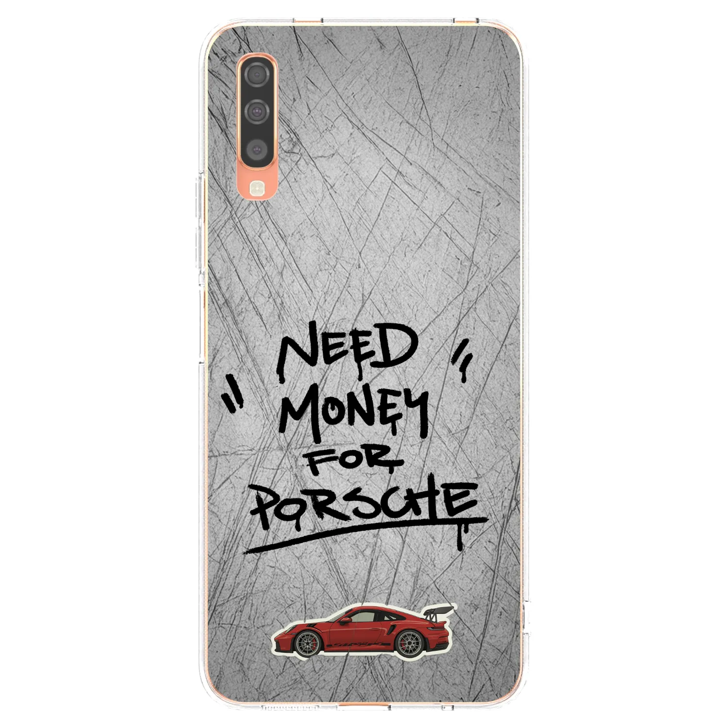 Picasee silikonowe przeźroczyste etui na Samsung Galaxy A70 A705F - Grey Drift