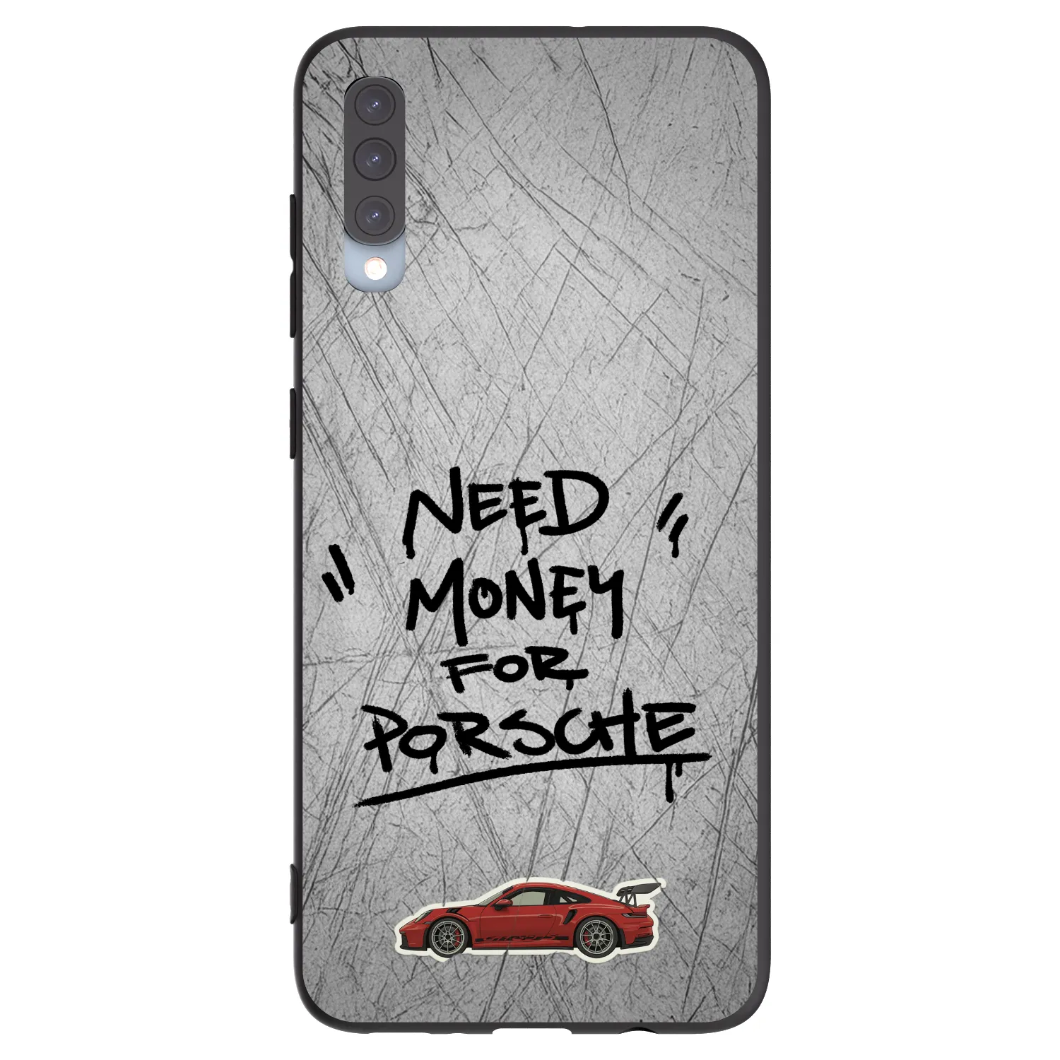 Picasee silikonowe czarne etui na Samsung Galaxy A70 A705F - Grey Drift