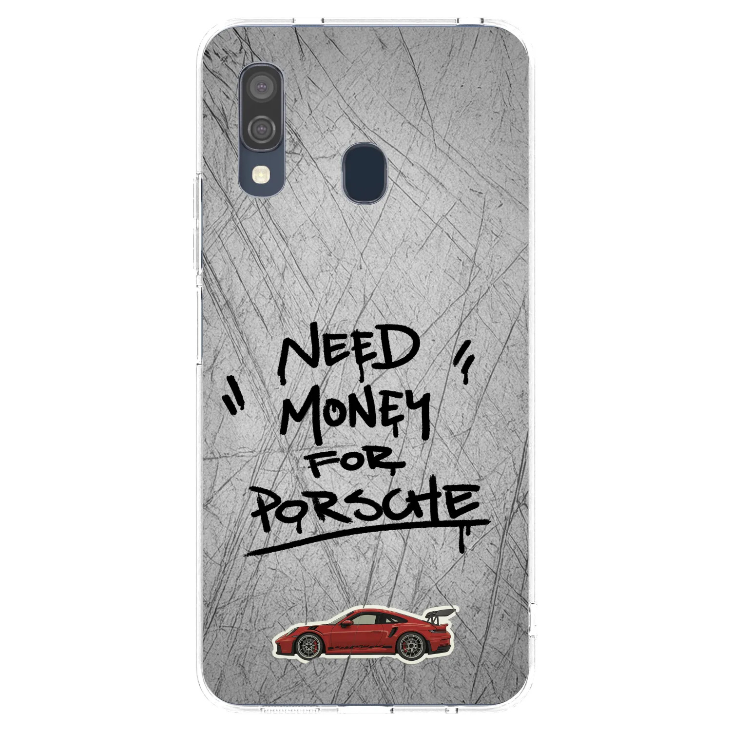 Picasee silikonowe przeźroczyste etui na Samsung Galaxy A40 A405F - Grey Drift