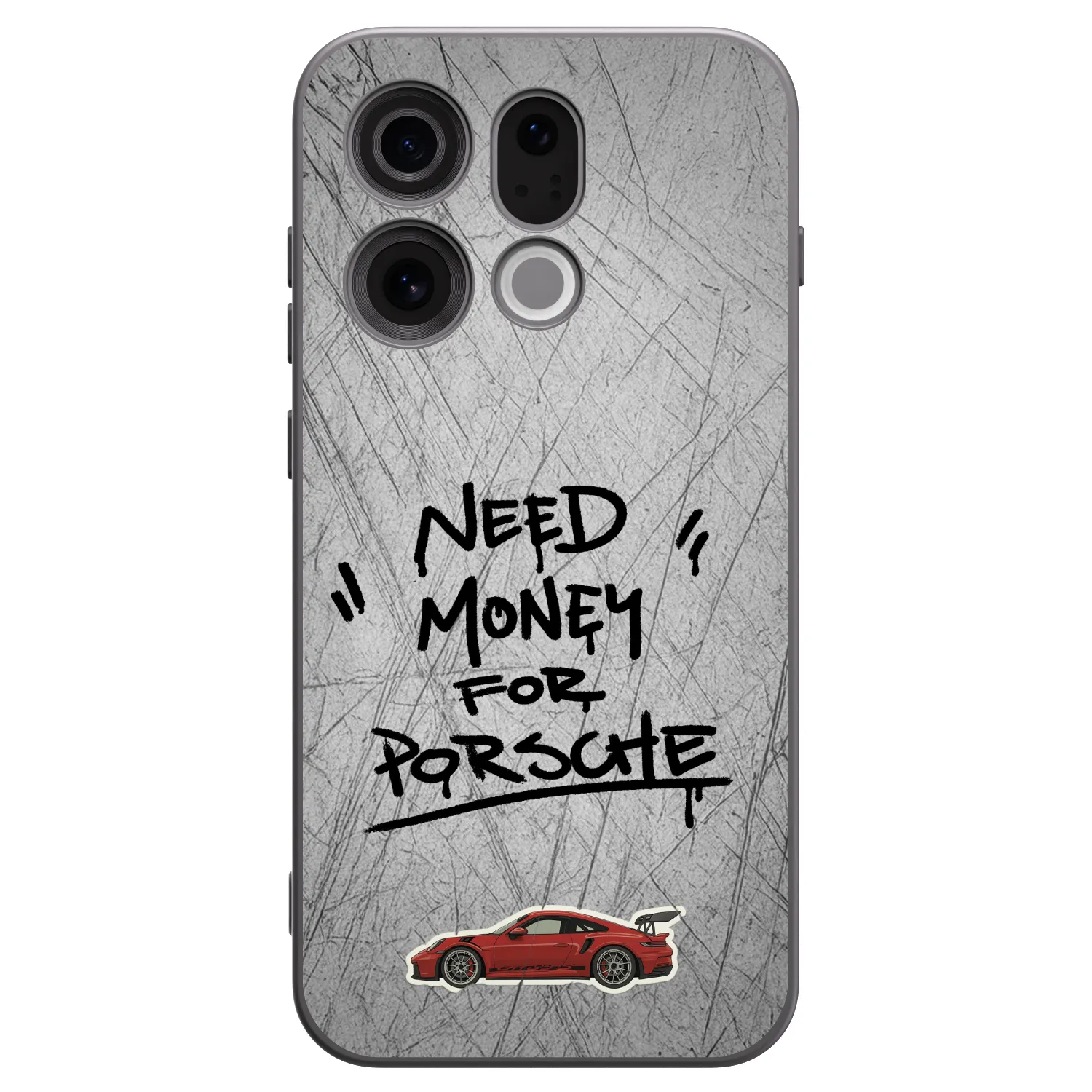 Picasee silikonowe czarne etui na OPPO Find X9 - Grey Drift