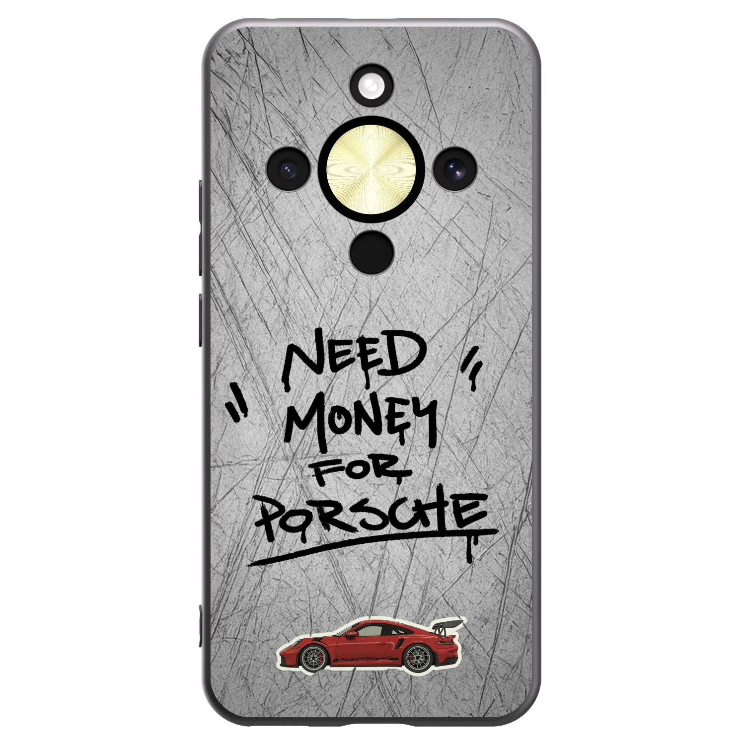 Picasee silikonowe czarne etui na Honor Magic8 Lite 5G - Grey Drift