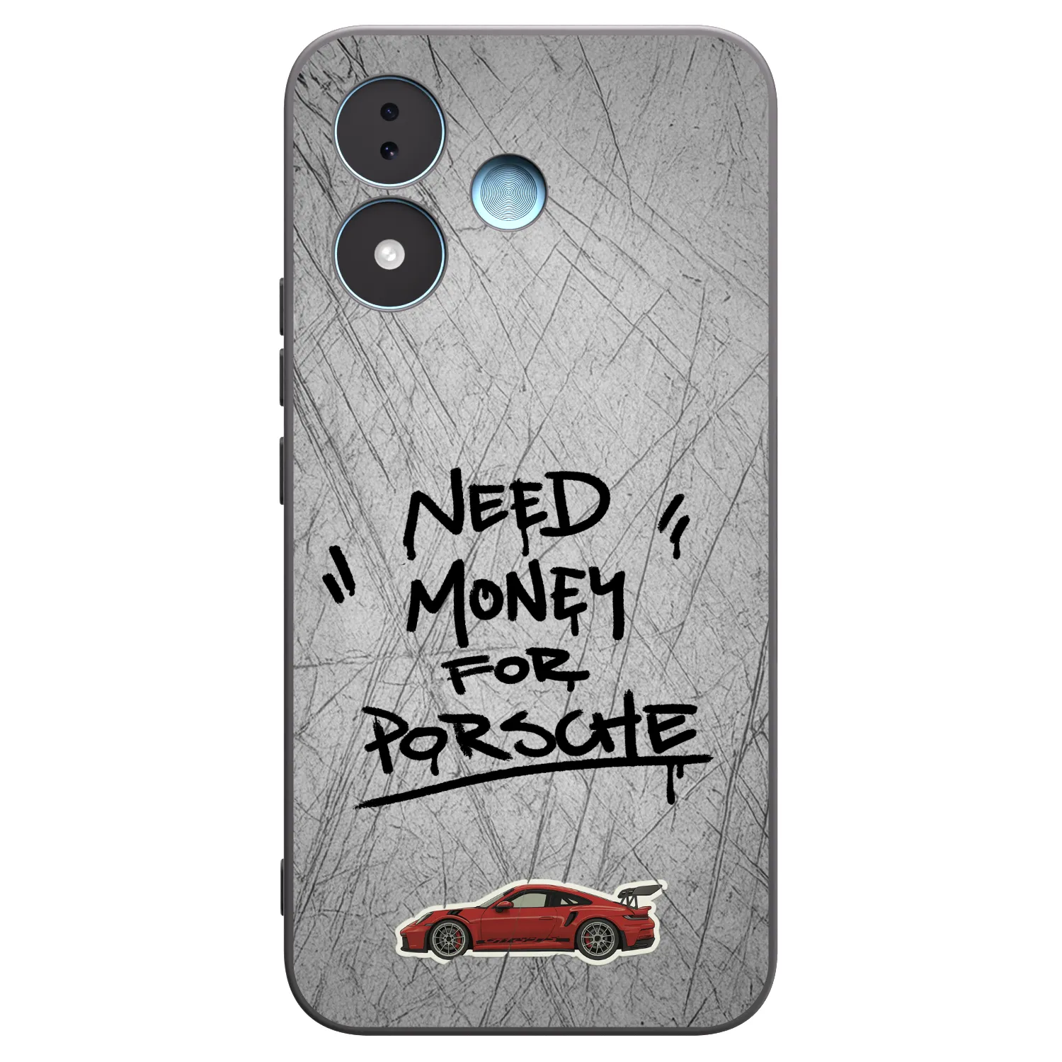 Picasee silikonowe czarne etui na Xiaomi Redmi Note 17 5G - Grey Drift