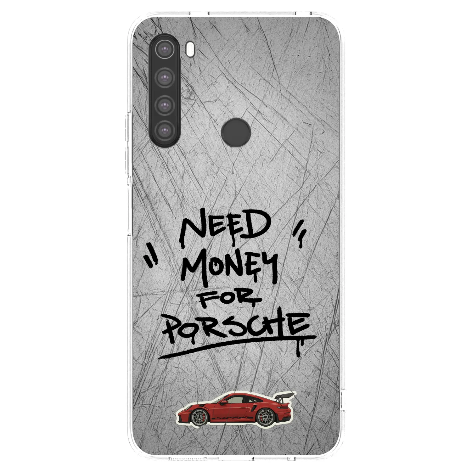 Picasee silikonowe przeźroczyste etui na Xiaomi Redmi Note 8 - Grey Drift