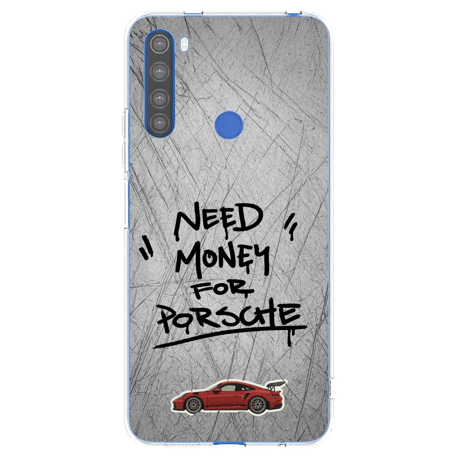 Picasee silikonowe przeźroczyste etui na Xiaomi Redmi Note 8T - Grey Drift