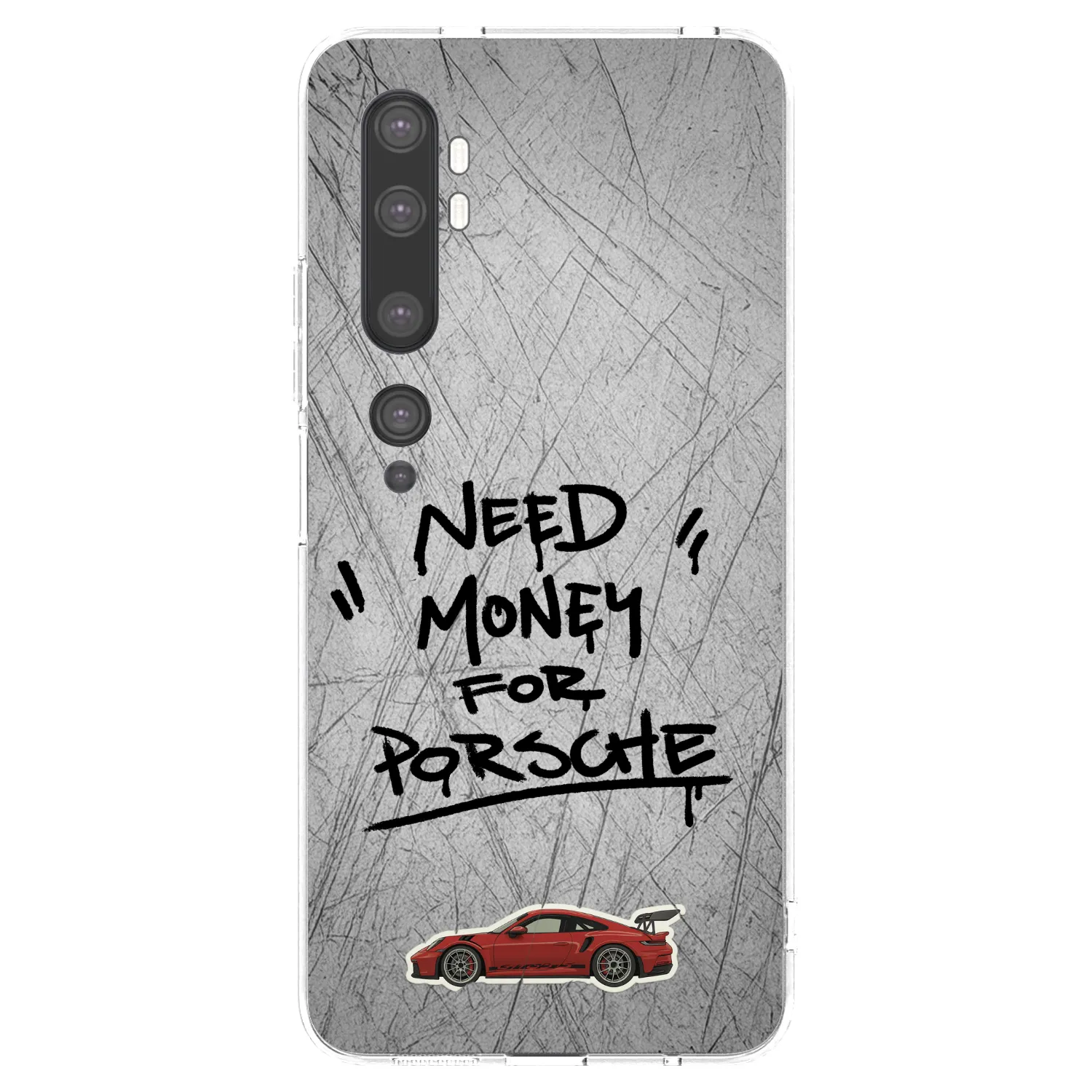 Picasee silikonowe przeźroczyste etui na Xiaomi Mi Note 10 (Pro) - Grey Drift