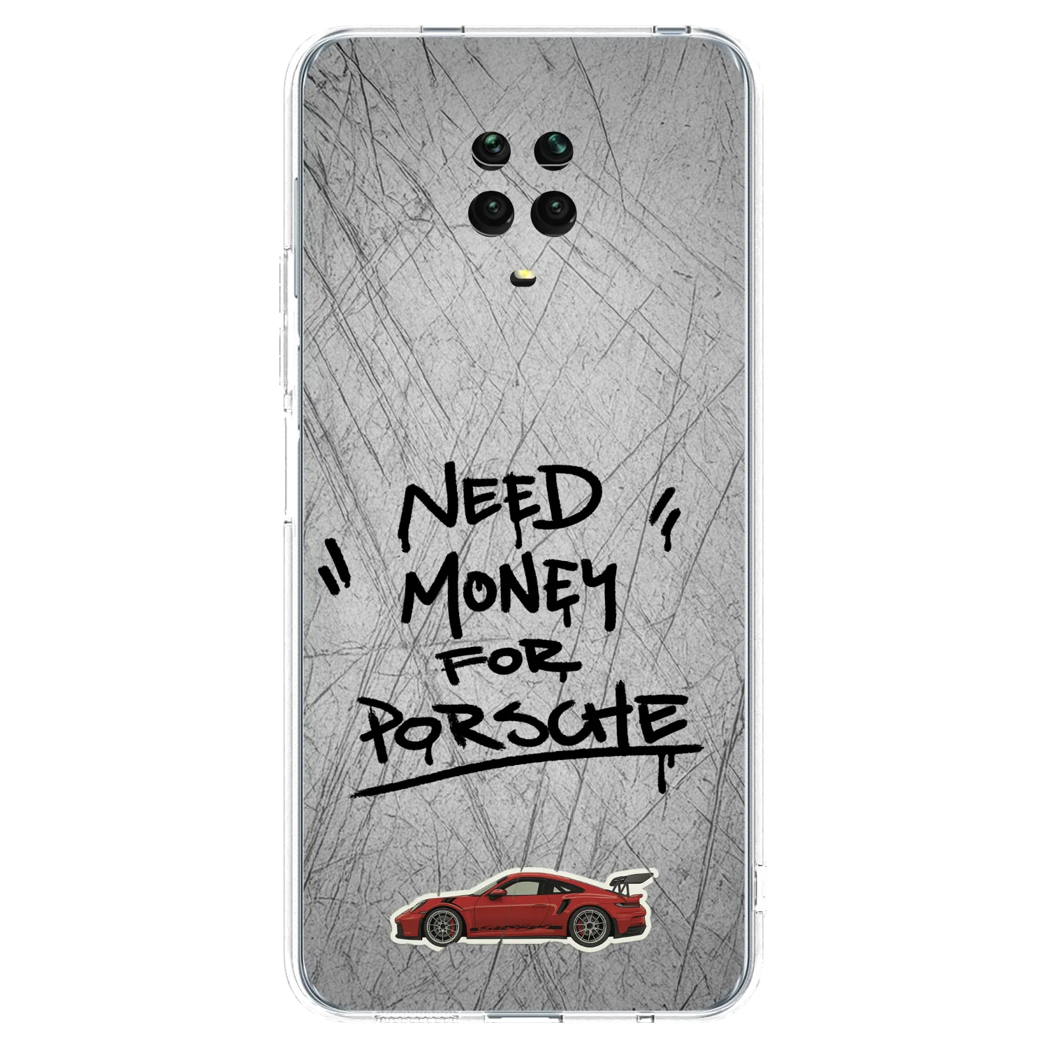Picasee silikonowe przeźroczyste etui na Xiaomi Redmi Note 9 Pro - Grey Drift