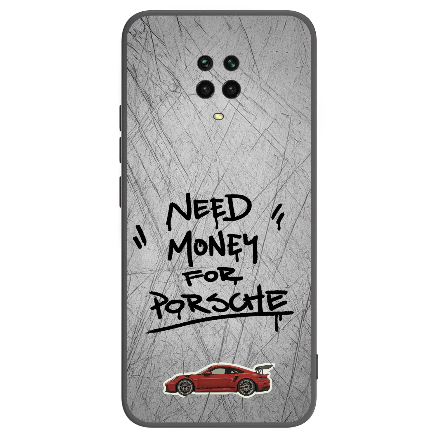 Picasee silikonowe czarne etui na Xiaomi Redmi Note 9 Pro - Grey Drift