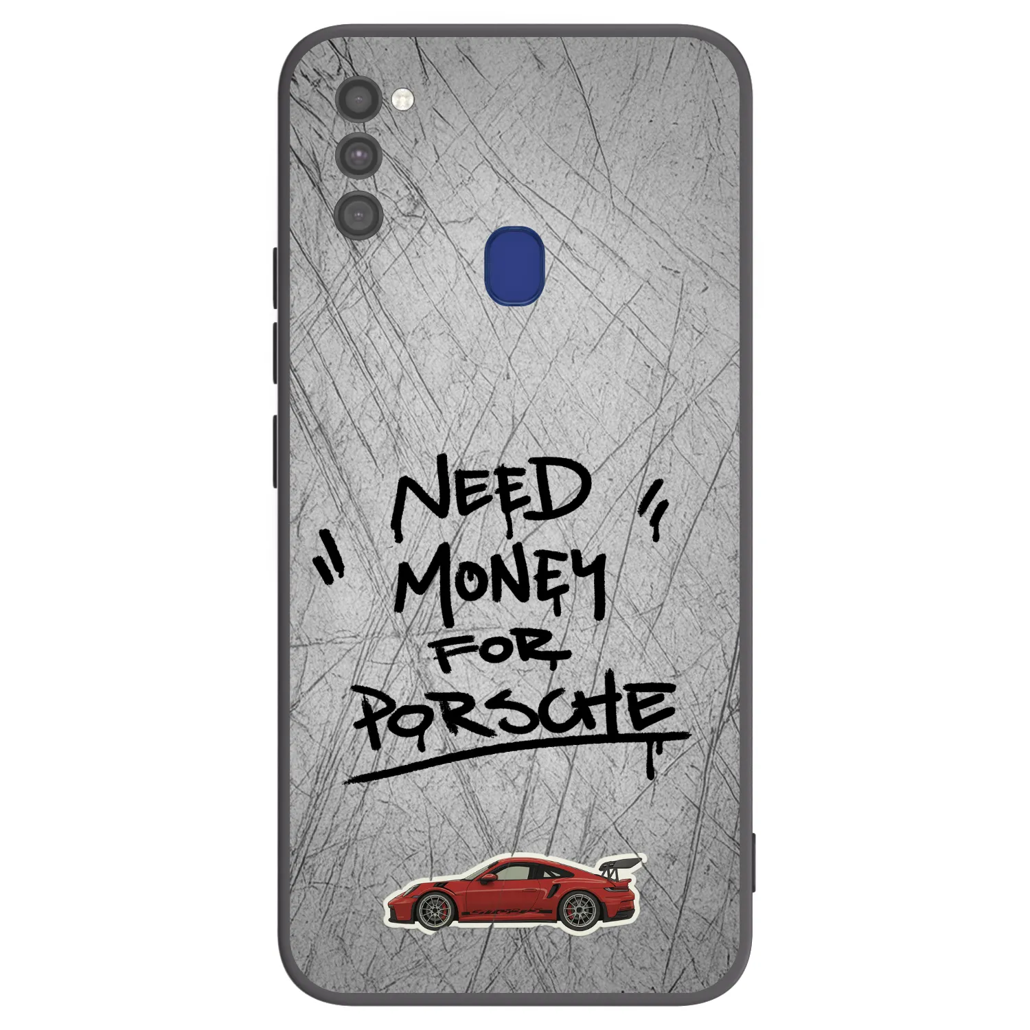 Picasee silikonowe czarne etui na Samsung Galaxy M21 M215F - Grey Drift