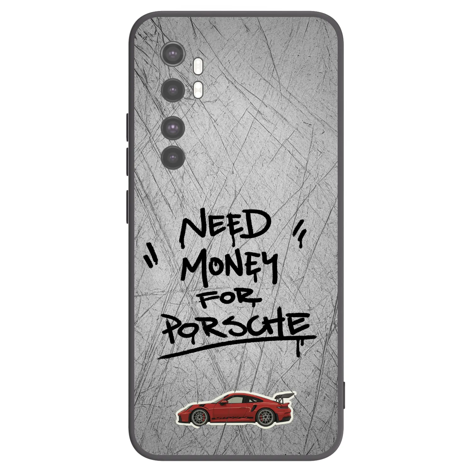 Picasee silikonowe czarne etui na Xiaomi Mi Note 10 Lite - Grey Drift