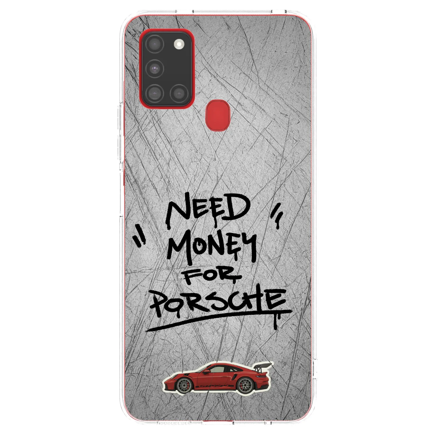 Picasee silikonowe przeźroczyste etui na Samsung Galaxy A21s - Grey Drift