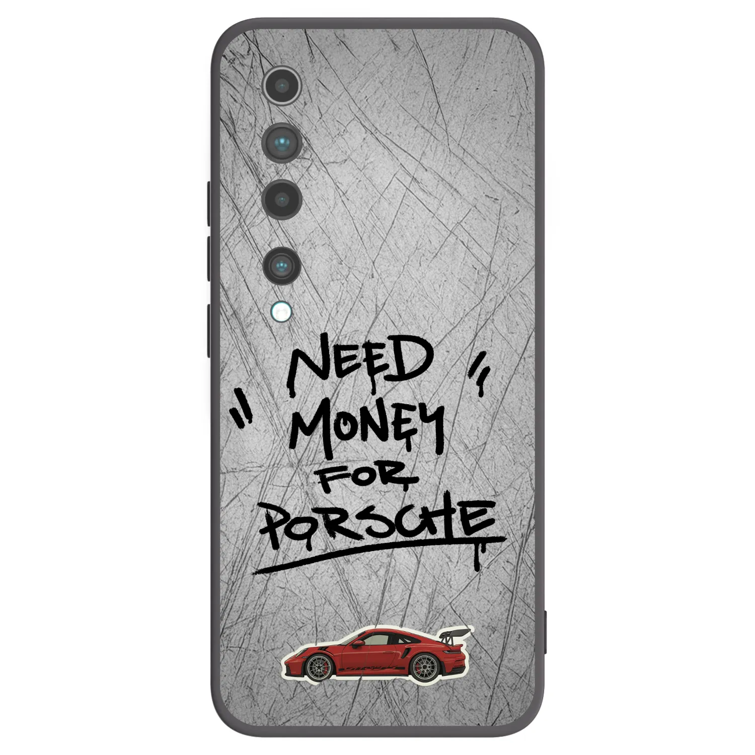 Picasee silikonowe czarne etui na Xiaomi Mi 10 - Grey Drift