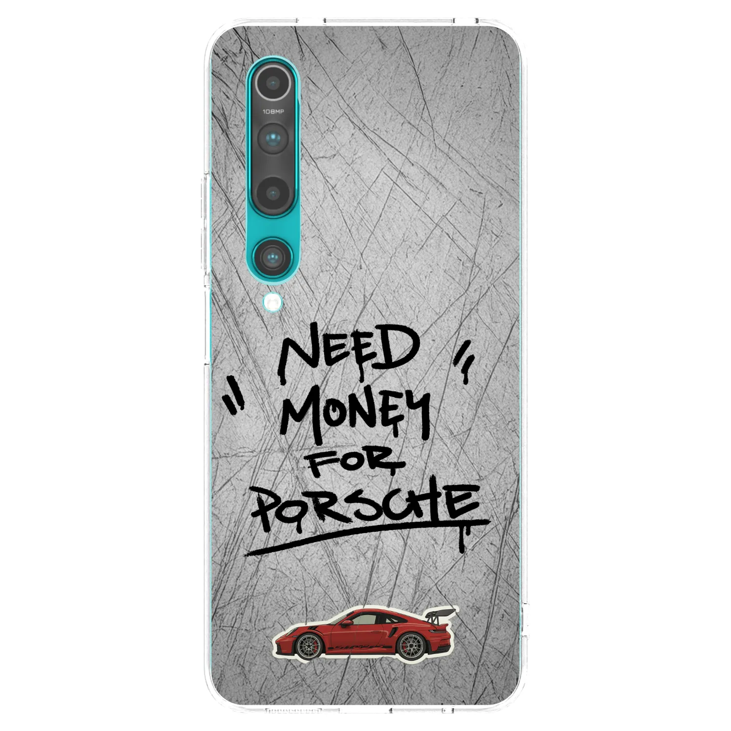 Picasee silikonowe przeźroczyste etui na Xiaomi Mi 10 - Grey Drift
