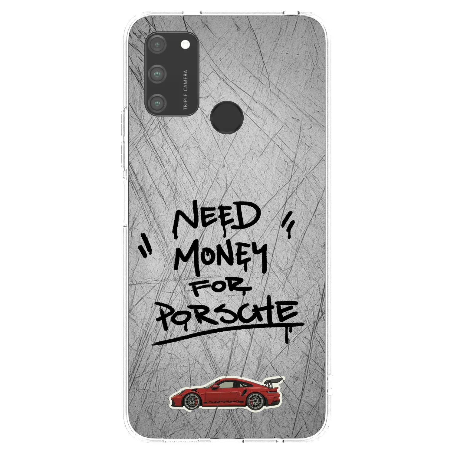 Picasee silikonowe przeźroczyste etui na Honor 9A - Grey Drift