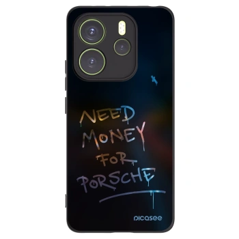Picasee silikonowe czarne etui na Xiaomi Redmi Note 14 4G - Neon Nights
