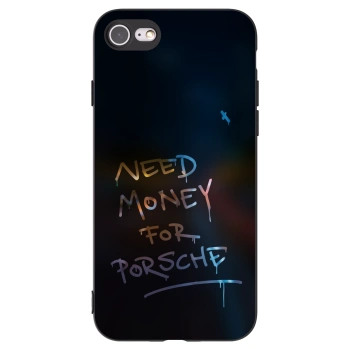 Picasee silikonowe czarne etui na Apple iPhone SE 2020 - Neon Nights