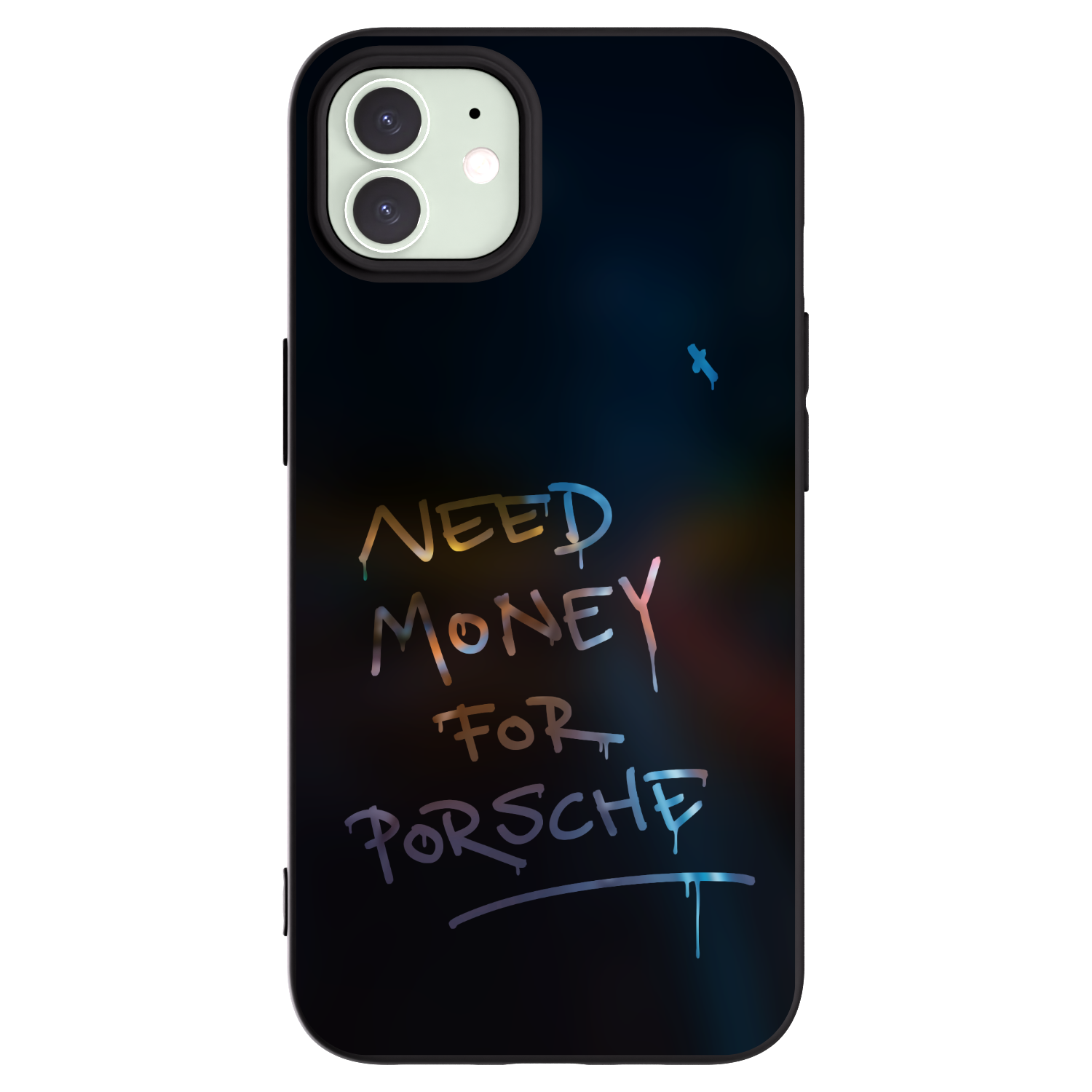 Picasee silikonowe czarne etui na Apple iPhone 12 - Neon Nights