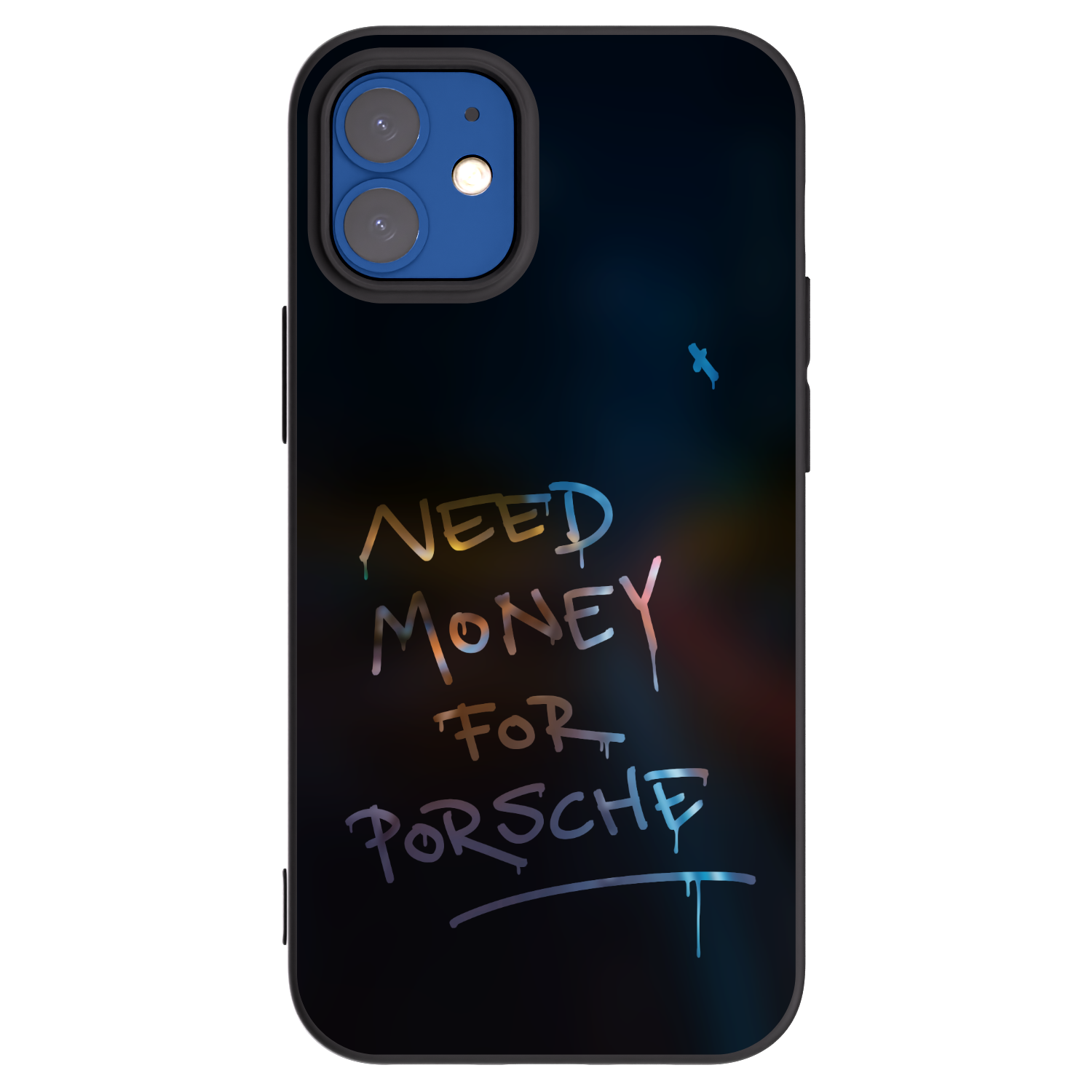 Picasee silikonowe czarne etui na Apple iPhone 12 mini - Neon Nights