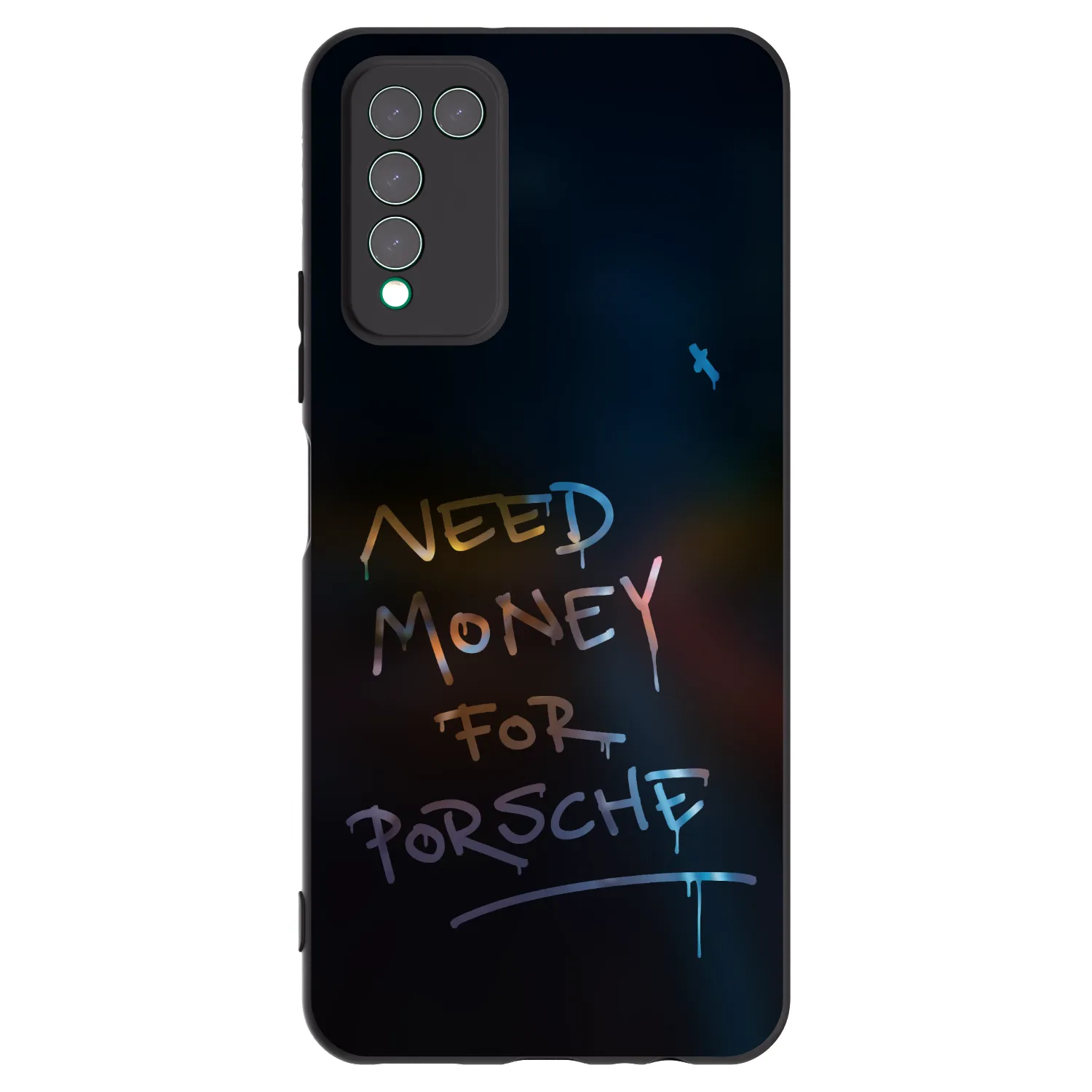 Picasee silikonowe czarne etui na Honor 10X Lite - Neon Nights