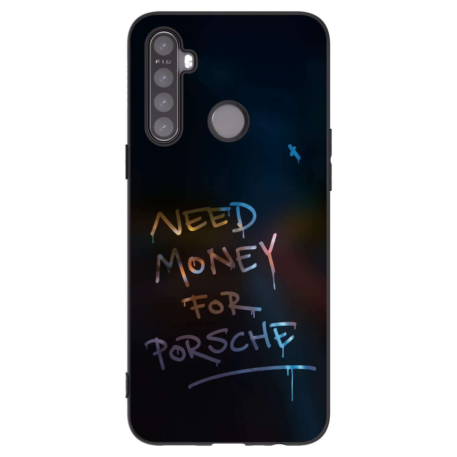 Picasee silikonowe czarne etui na Realme 5 - Neon Nights
