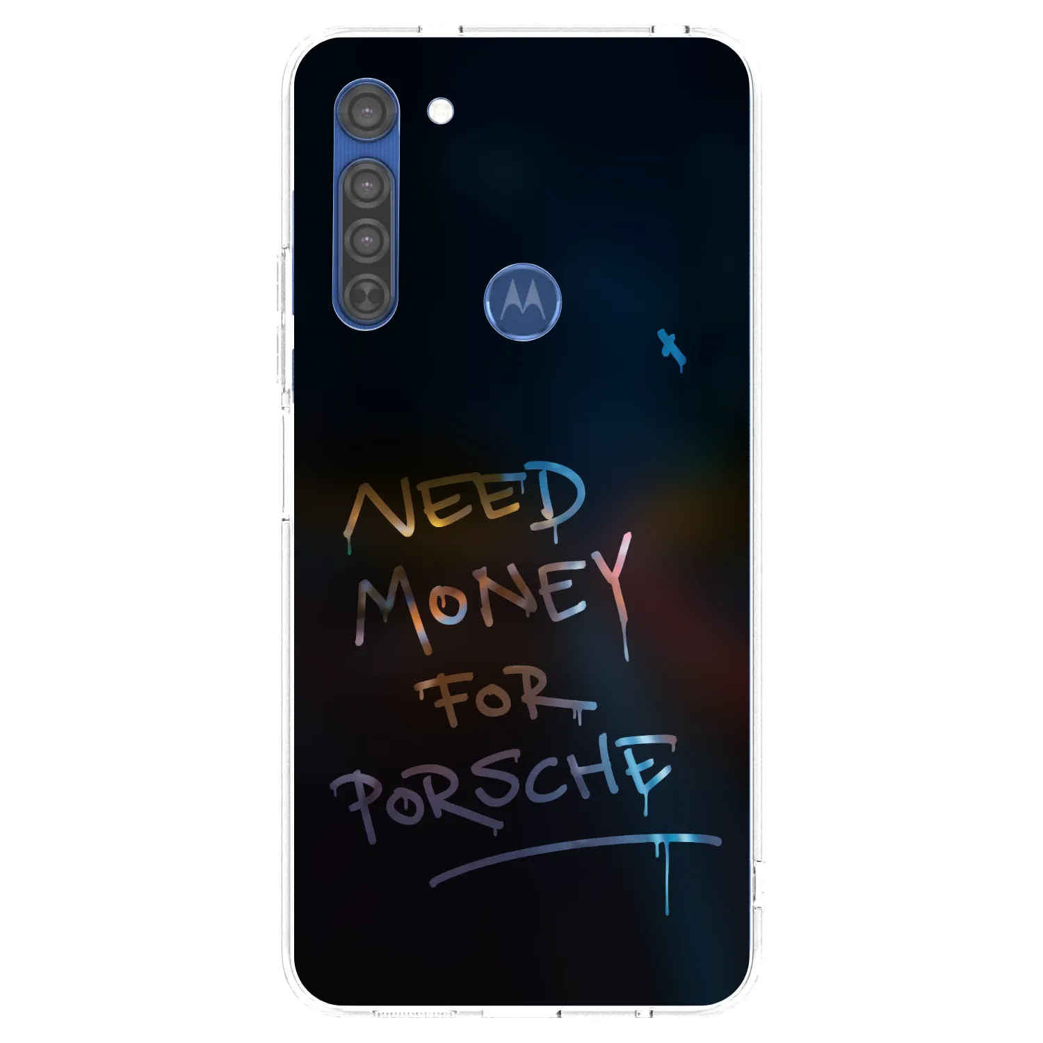 Picasee silikonowe przeźroczyste etui na Motorola Moto G8 - Neon Nights