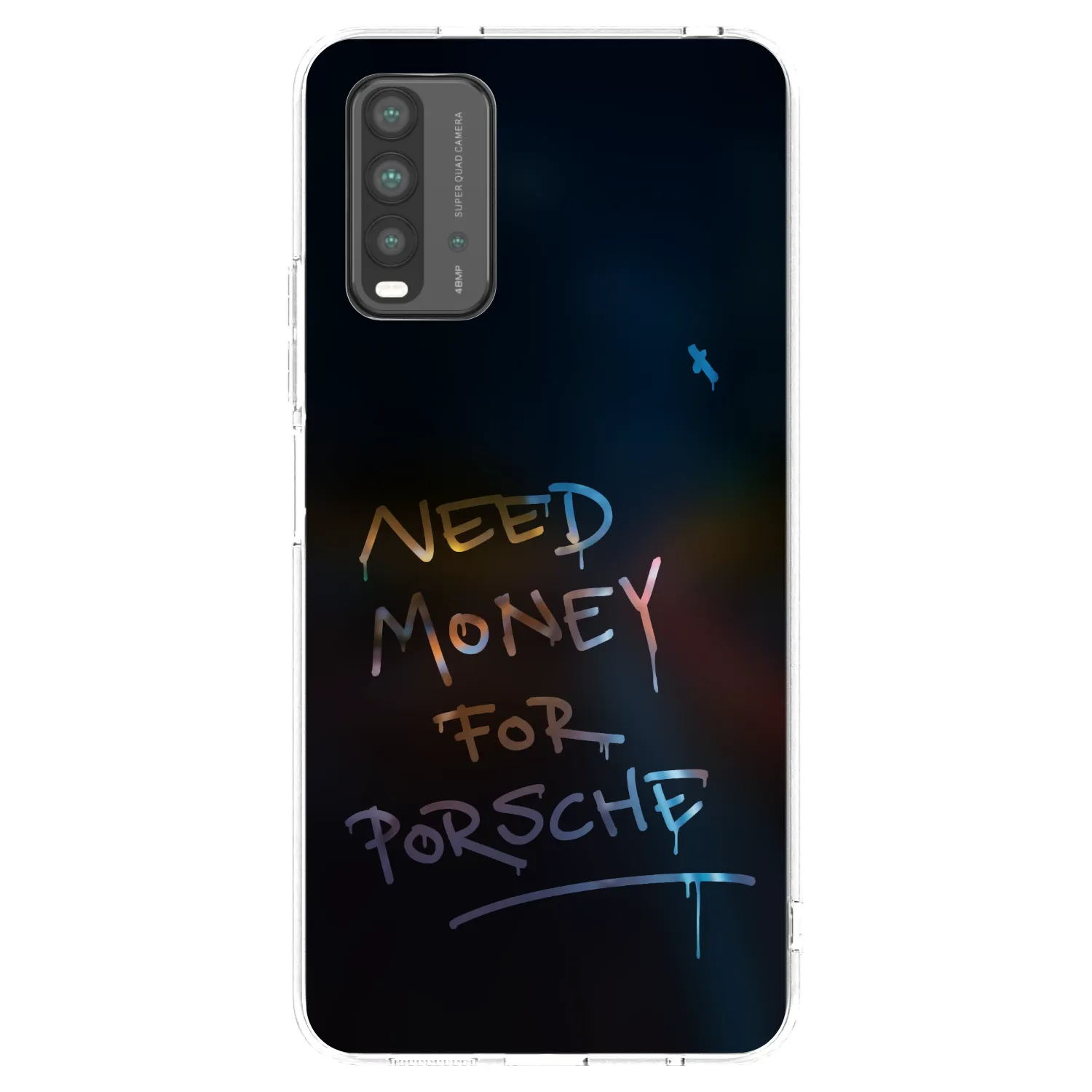 Picasee silikonowe czarne etui na Xiaomi Redmi 9T - Neon Nights