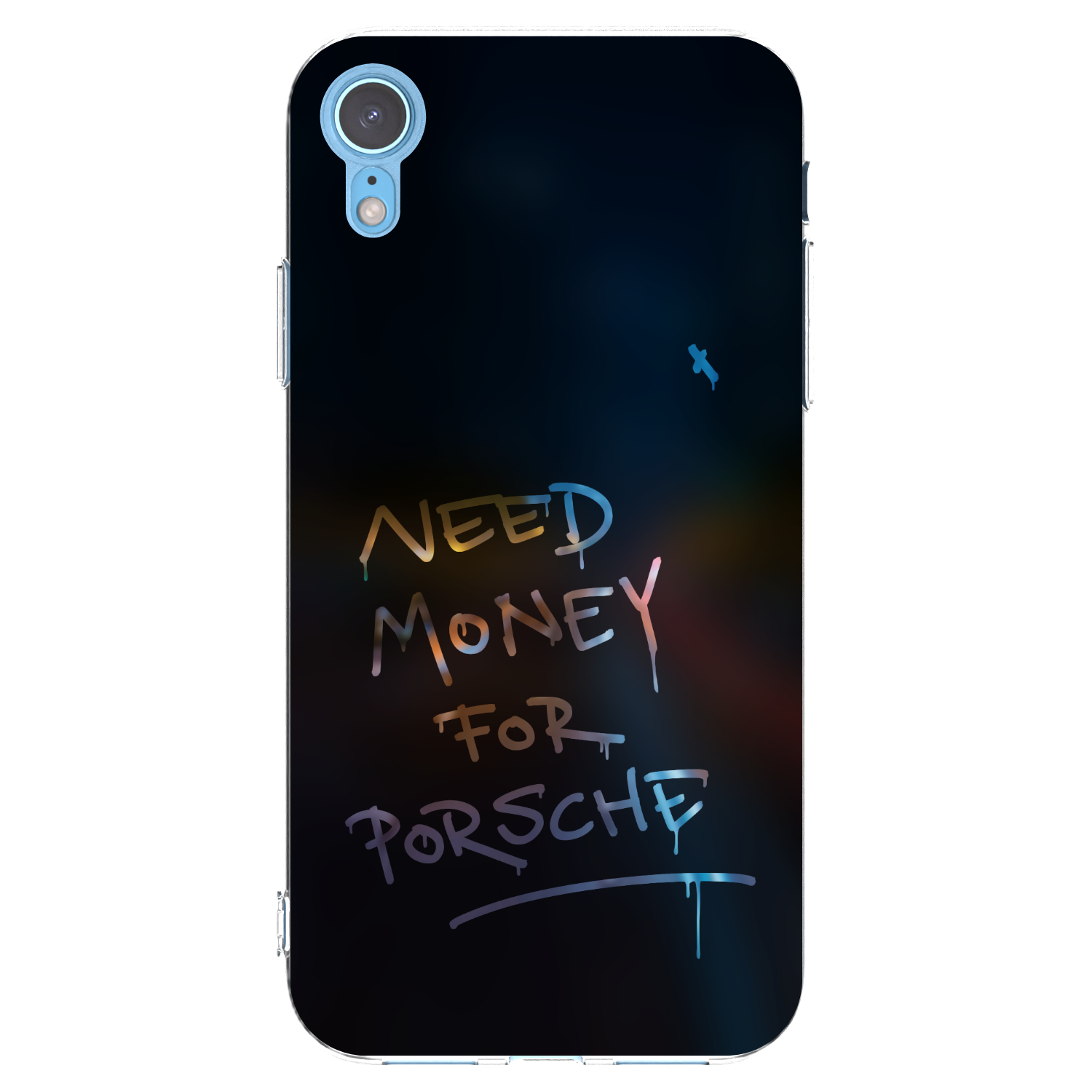 Picasee silikonowe przeźroczyste etui na Apple iPhone XR - Neon Nights