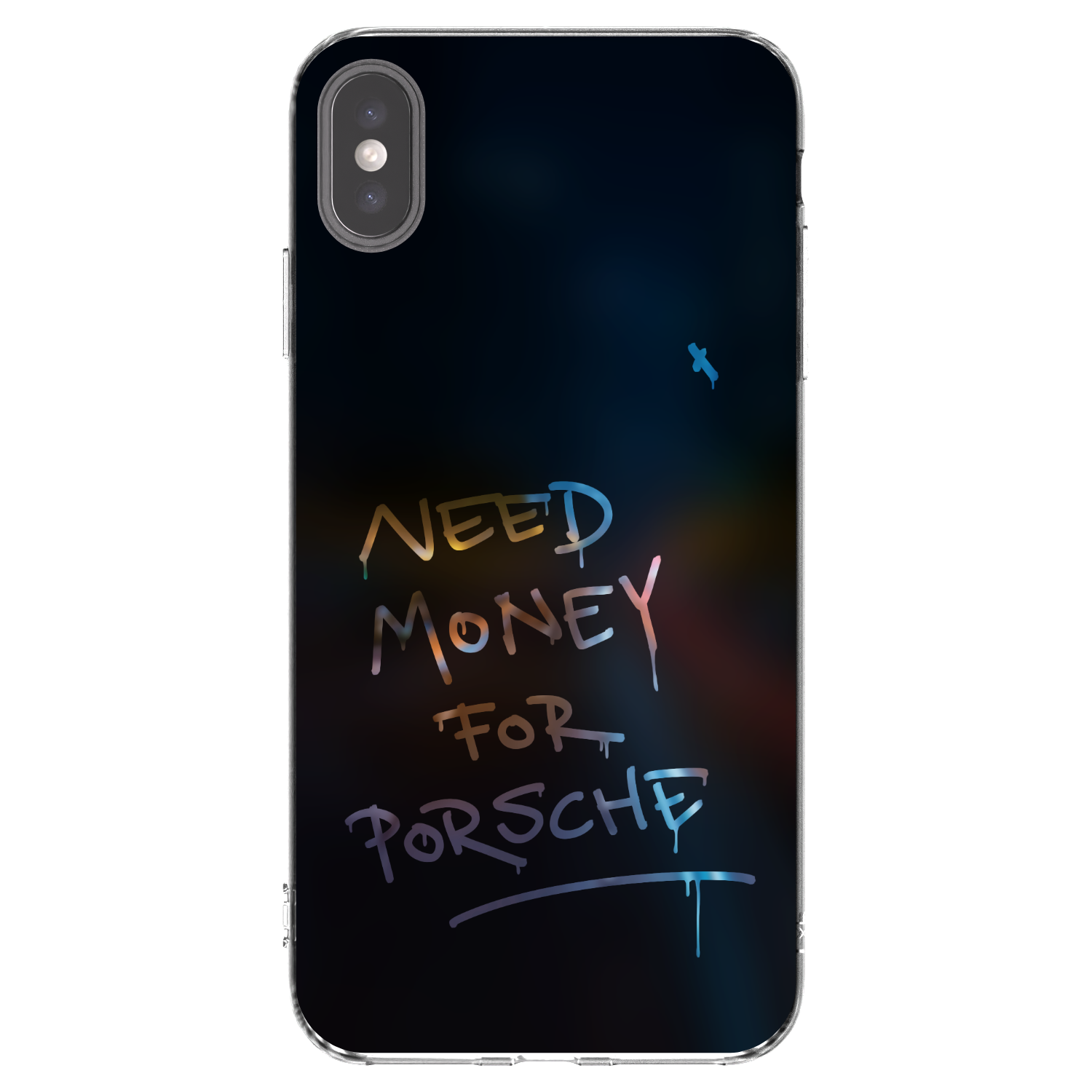 Picasee silikonowe przeźroczyste etui na Apple iPhone XS Max - Neon Nights