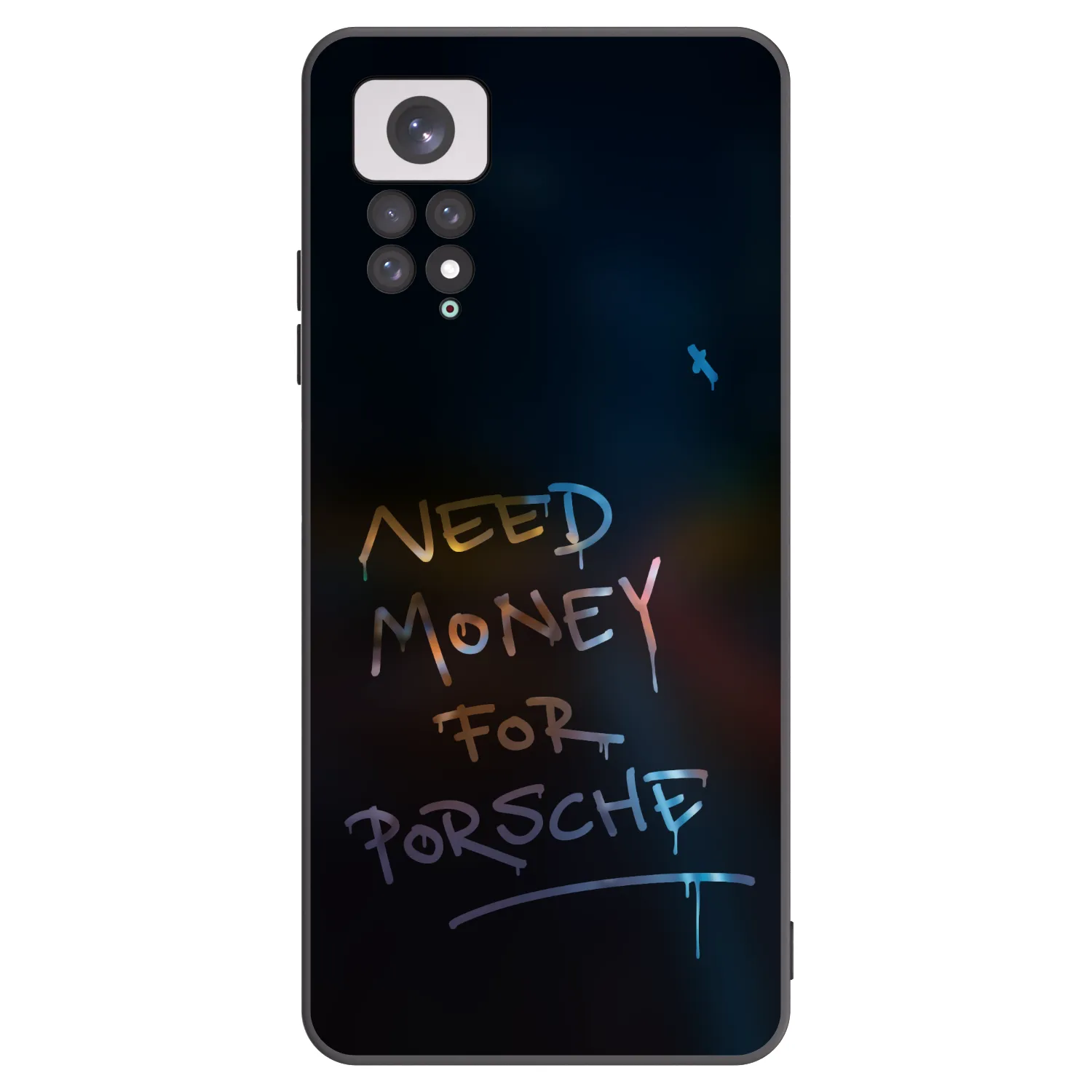 Picasee silikonowe czarne etui na Xiaomi Redmi Note 11 - Neon Nights