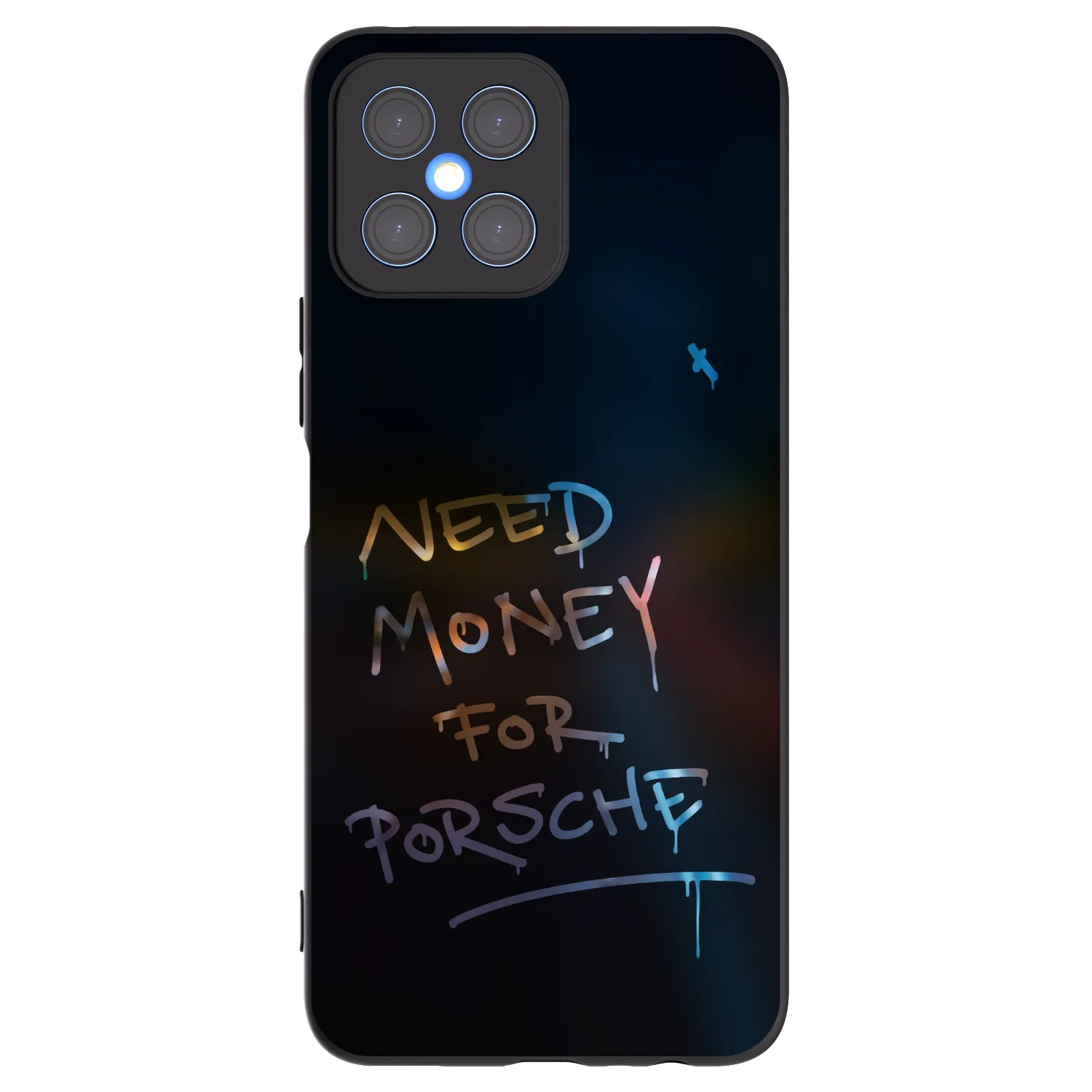 Picasee silikonowe czarne etui na Honor X8 4G - Neon Nights