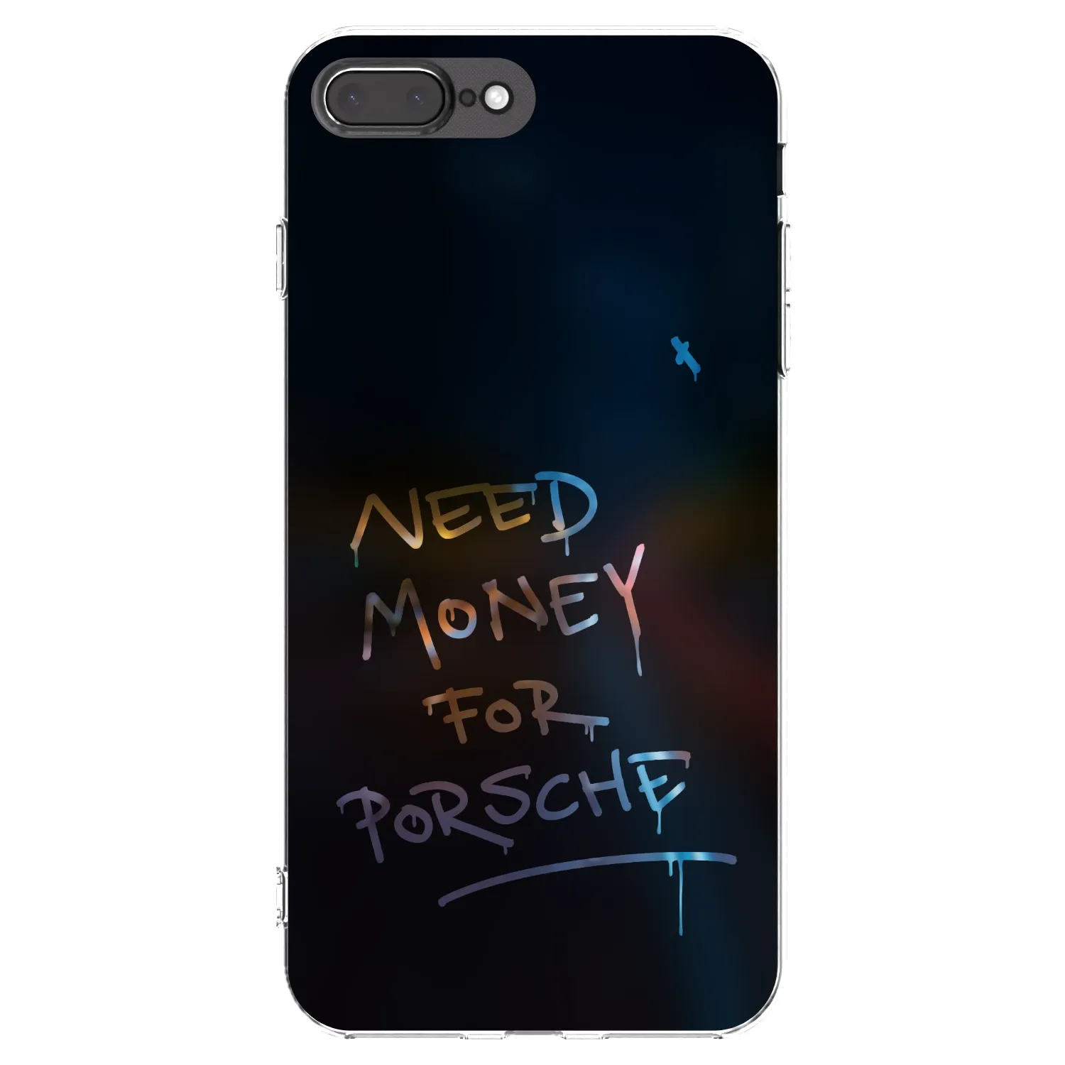 Picasee silikonowe przeźroczyste etui na Apple iPhone 8 Plus - Neon Nights
