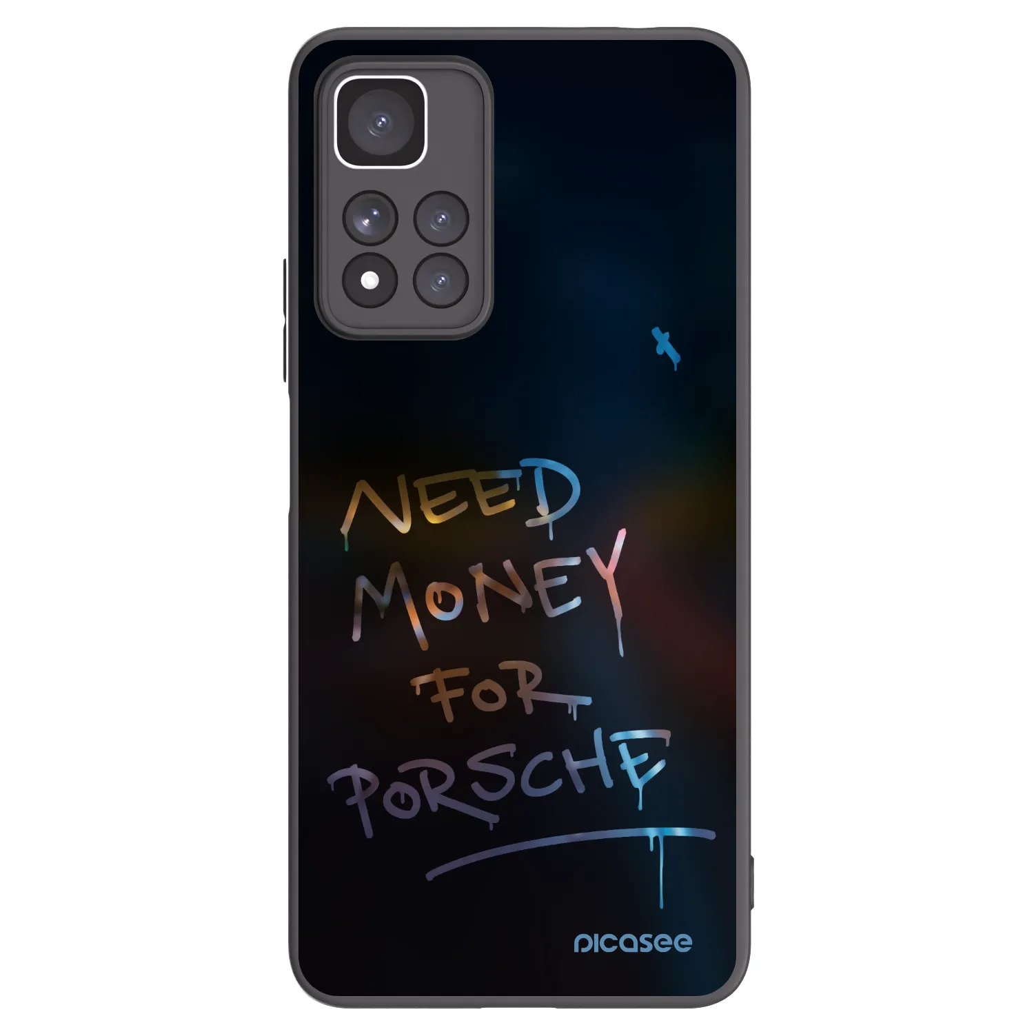 Picasee silikonowe czarne etui na Xiaomi Redmi Note 11 Pro+ 5G - Neon Nights