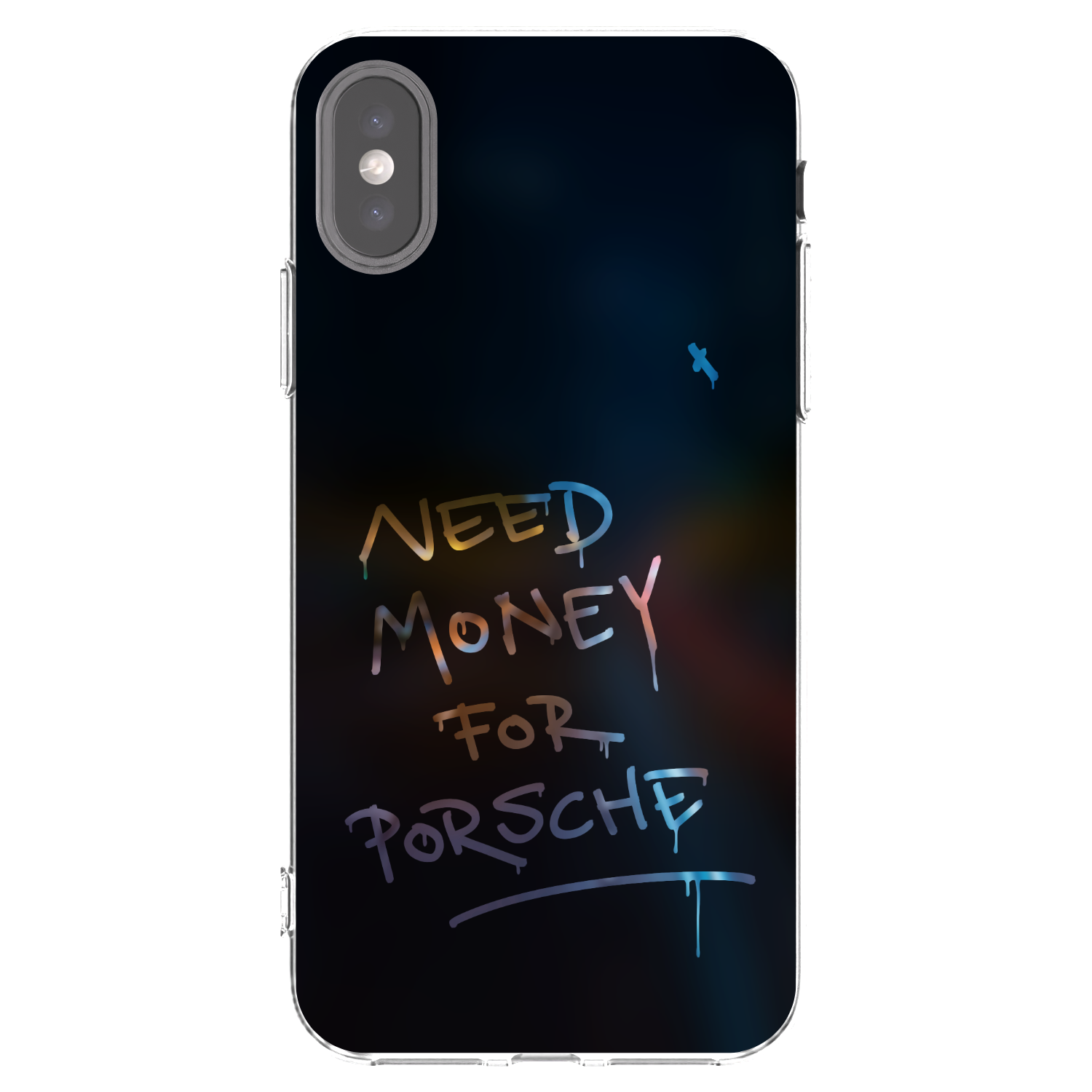Picasee silikonowe przeźroczyste etui na Apple iPhone X/XS - Neon Nights